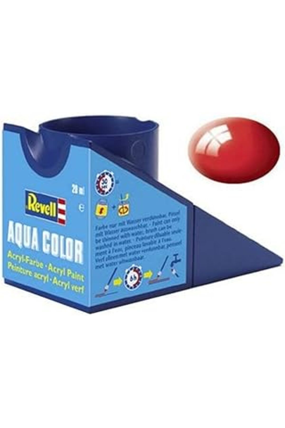 Mu Art Ahşap Revell - Su Bazlı Maket Boyası Ateş Kırmızısı Parlak 18 Ml (36131)