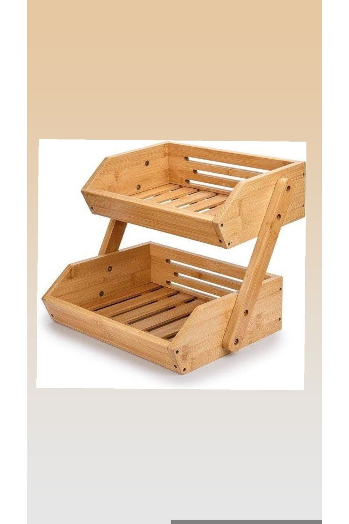 KARDEMİR AHŞAP Ahşap tezgah üstü sebzelik sdantı organizer