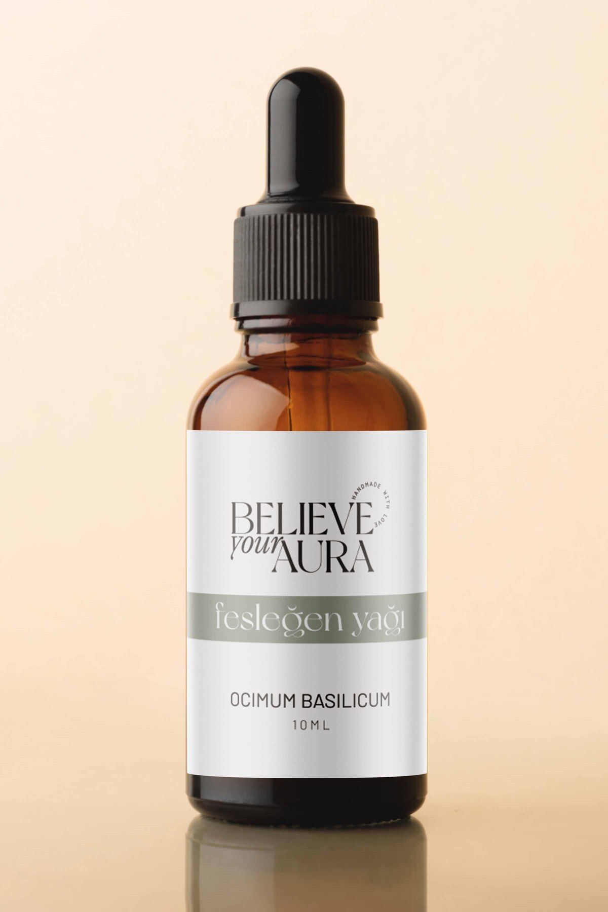 Believe Your Aura Fesleğen Yağı - %100 Saf ve Doğal ve Kepek Karşıtı Cilt ve Saç Bakım Yağı - 10 ml