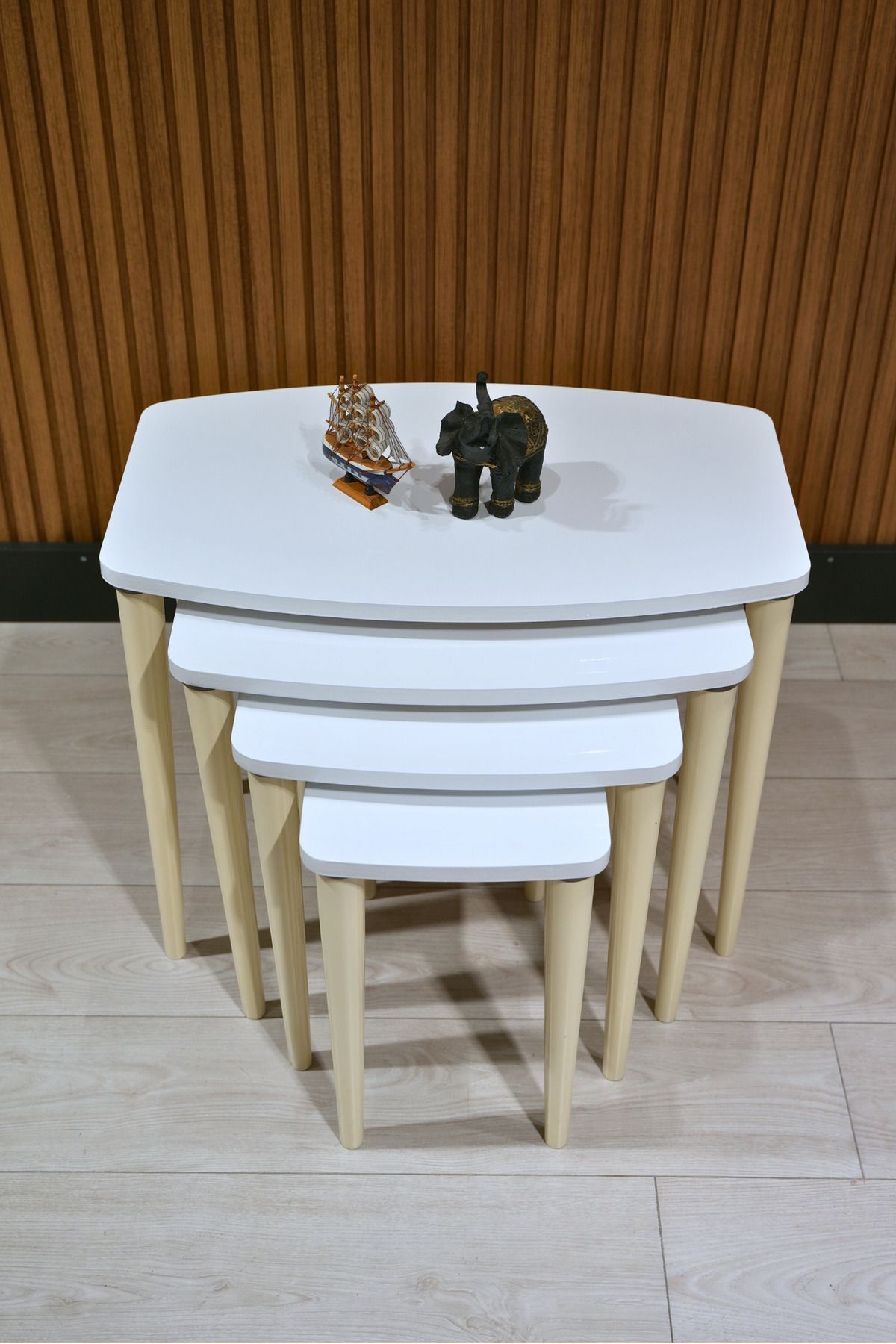 Modamo Life 4'lü Zigon Sehpa Takımı - MDF Yüzey - Lake Boya - Estetik ve Modern Tasarım