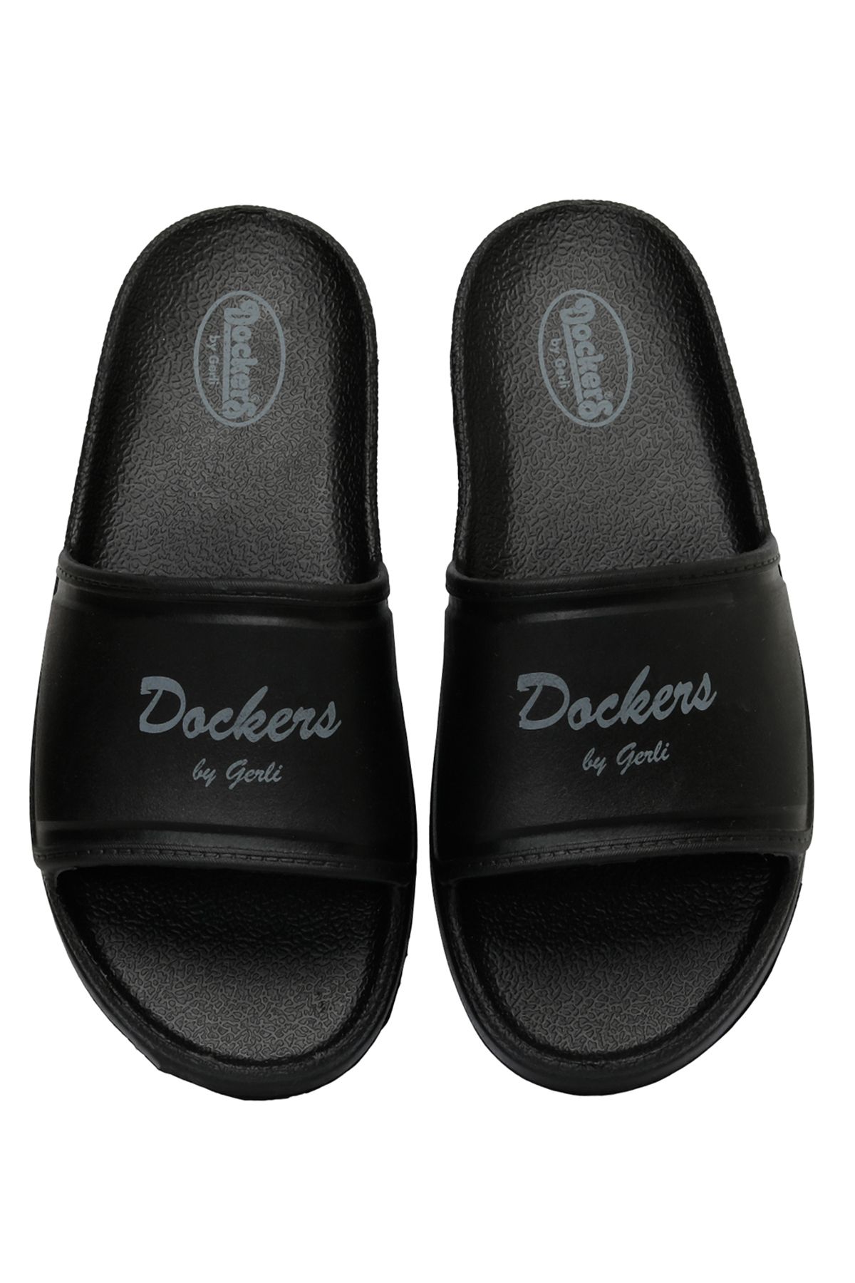 دمپایی سیاه مردانه 234705 3FX پوست اورجینال Dockers