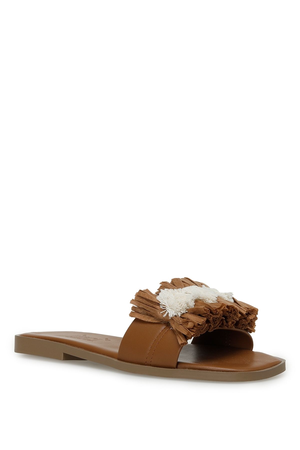دمپایی چند رنگ زنانه Freyes 3fx Brown Slipper Flat İnci