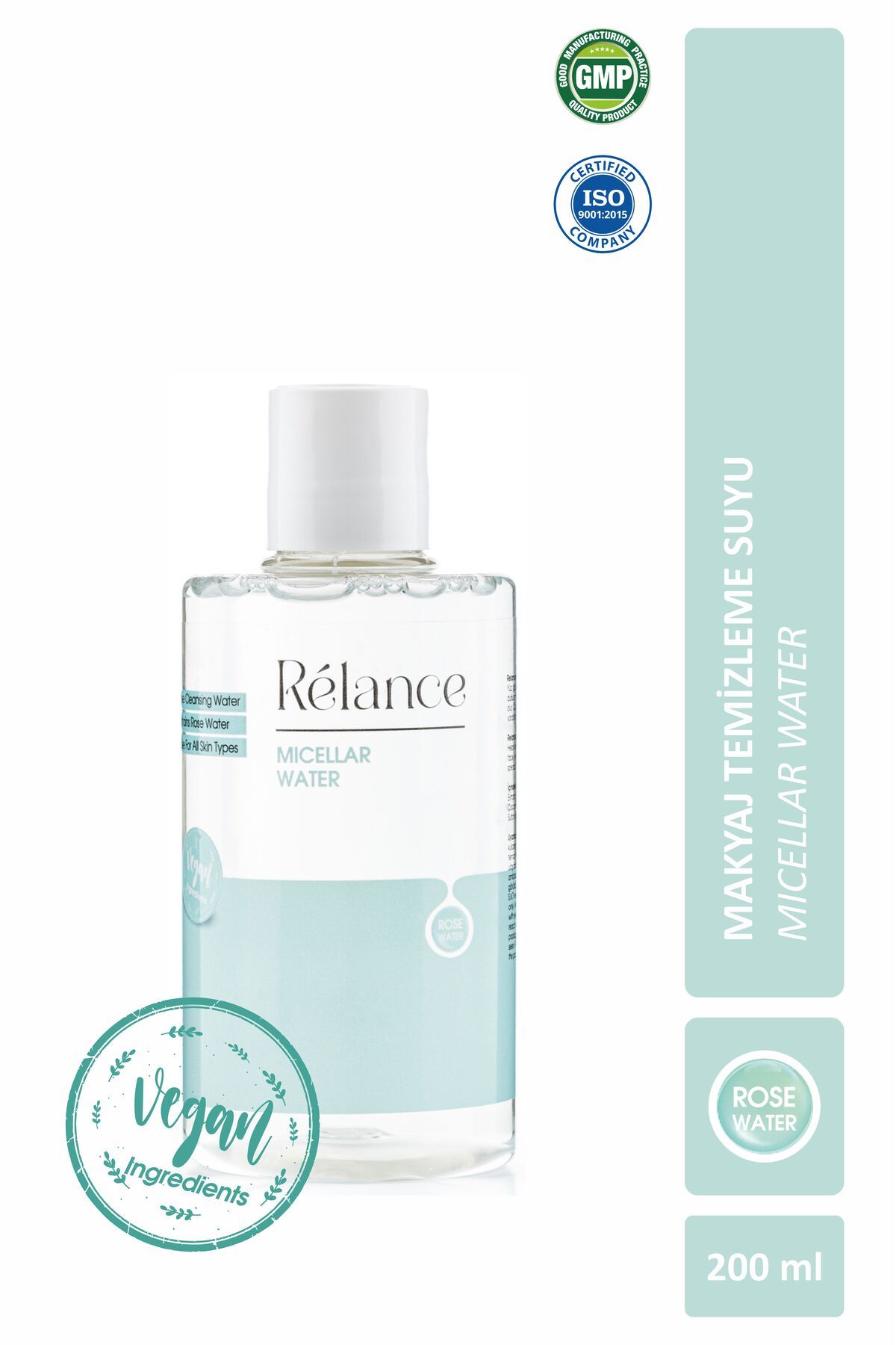 Relance Hassas Ve Normal Ciltler Için Micellar Makyaj Temizleme Suyu 200 ml