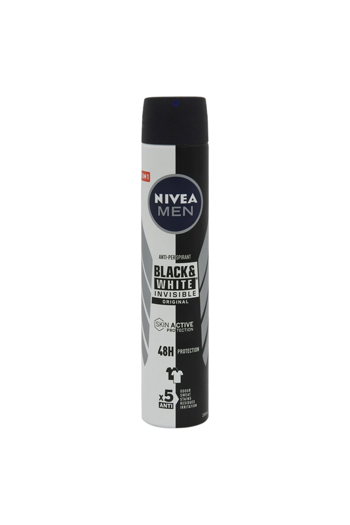 NIVEA-NIVEA ANTIPERSPIRANT DEO 200ML MEN INVISIBLE BW ORIGINAL 1