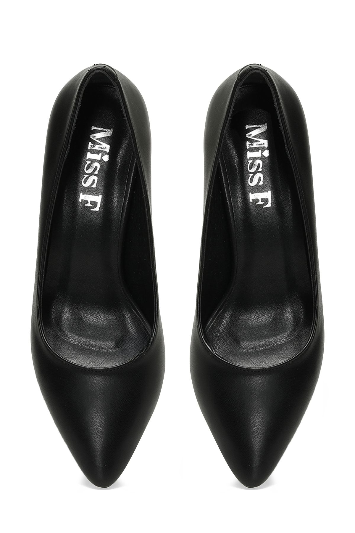 Miss F-Schwarze Damenschuhe mit Absatz 4