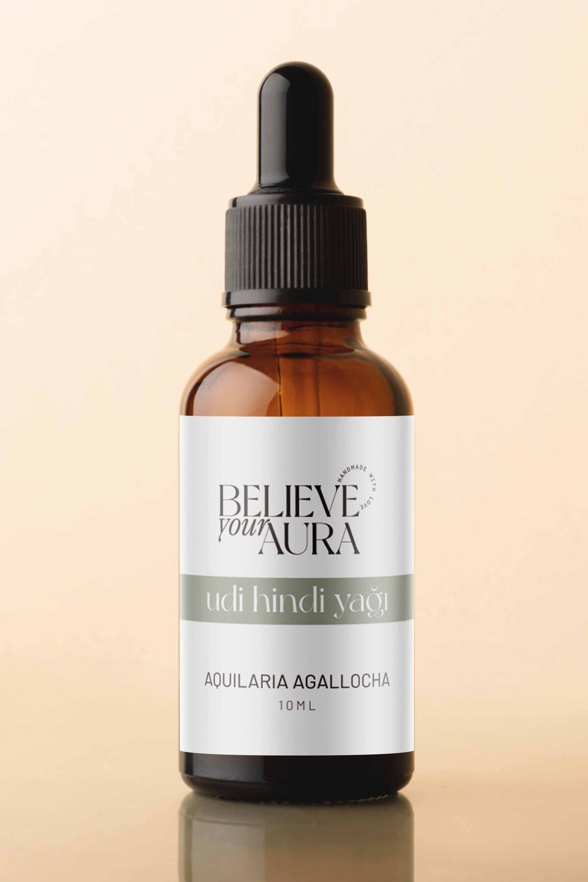 Believe Your Aura Udi Hindi Yağı - %100 Saf ve Doğal Onarıcı Besleyici Cilt ve Saç Bakım Yağı - 10 ml