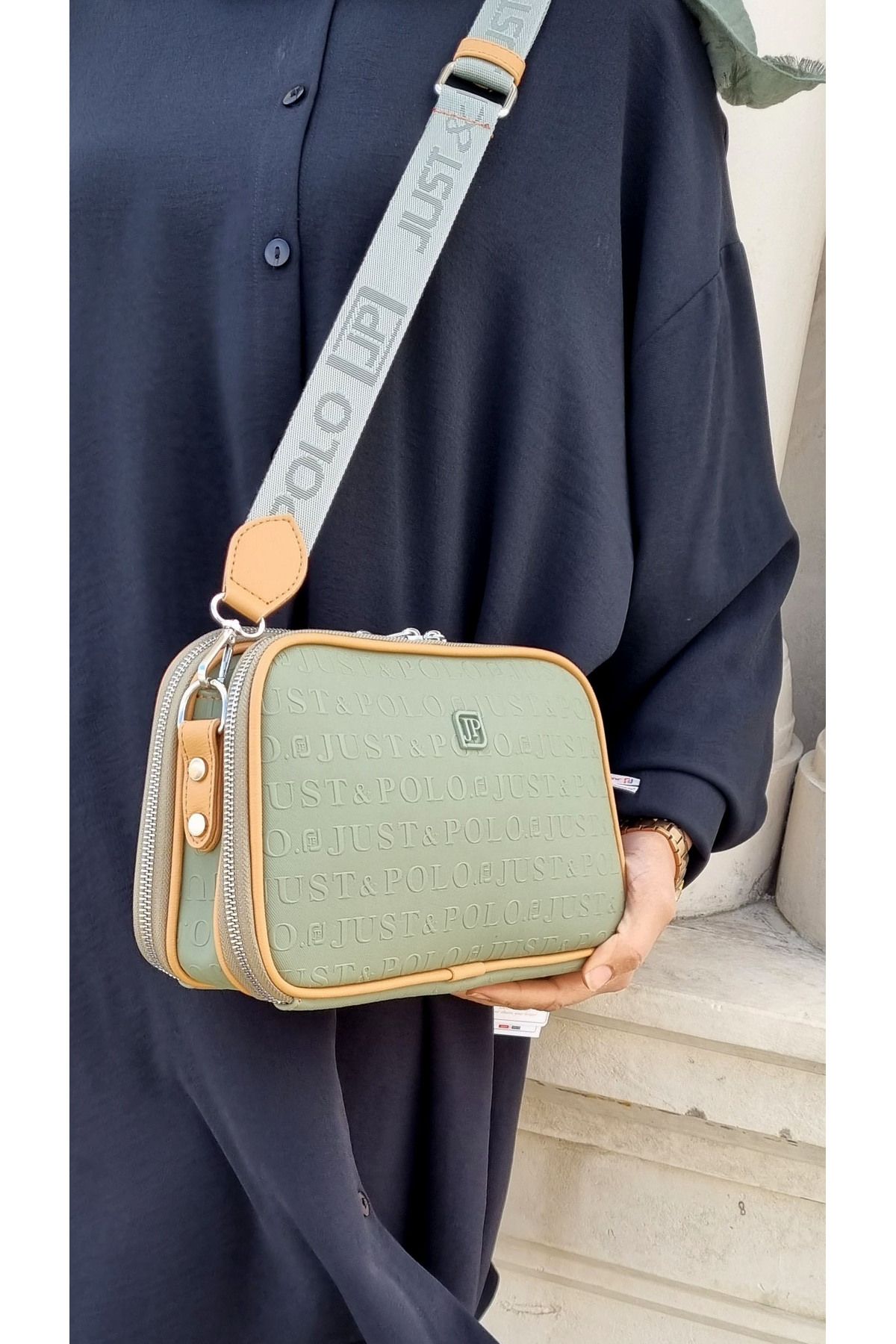 Just Polo justpolo kadın 5 bölmeli omuz çantası
