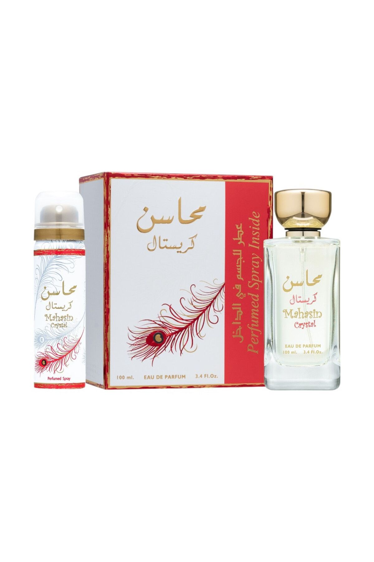 lattafa-Spray Mahasin Crystal 100 Ml With Deo 2
