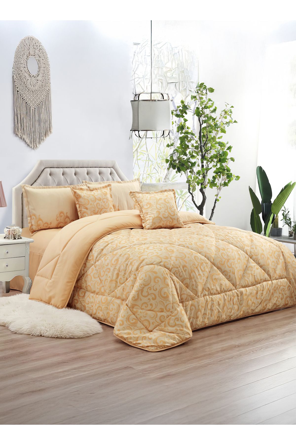 Generic-Comforter Set 4 Piece Single Size Elegant Bedspread Lightweight Comforter Suitable for All Seasons 1