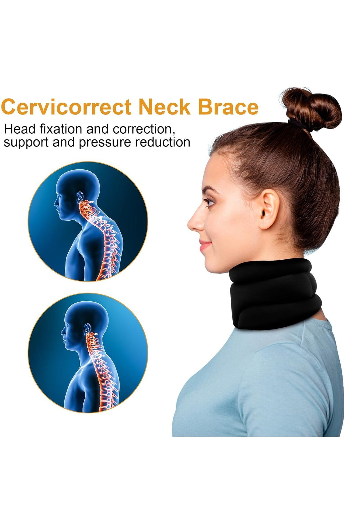 fulina-Neck Rest,Relieve Snoring, Neck Pain,Soft Foam for Sleeping, Reading,Ergonomic design 3