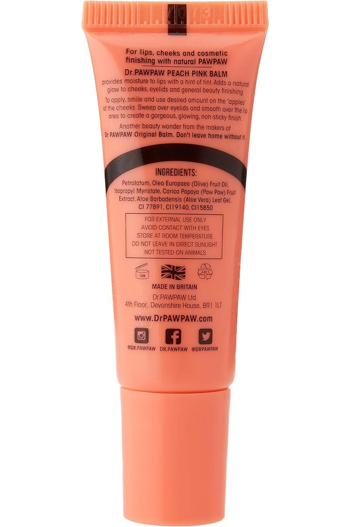 Dr. PAWPAW-TINTED PEACH PINK BALM 10 ML 4