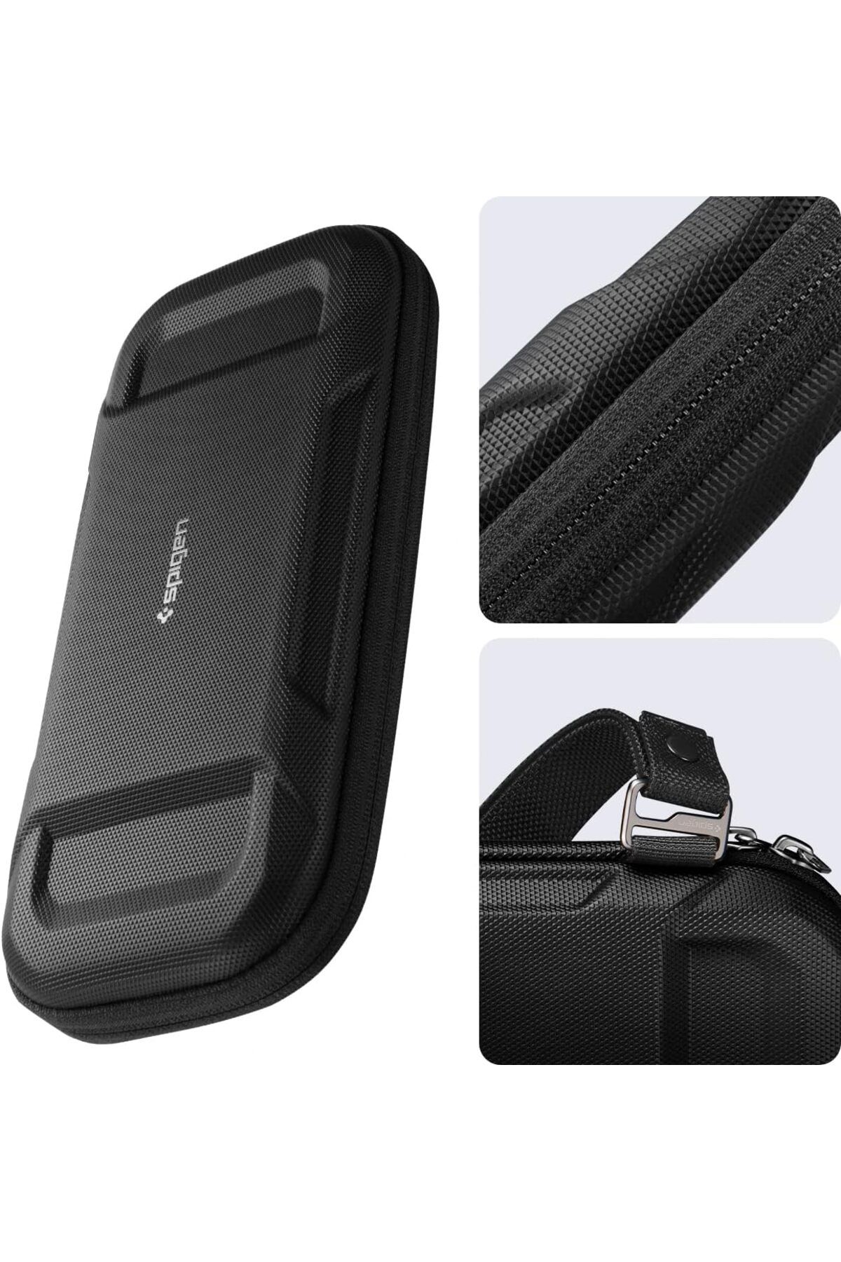 Spigen-Rugged Armor Pro Game Card case for Nintendo Switch/OLED Micro SDCards/AirTag Portable Black 7