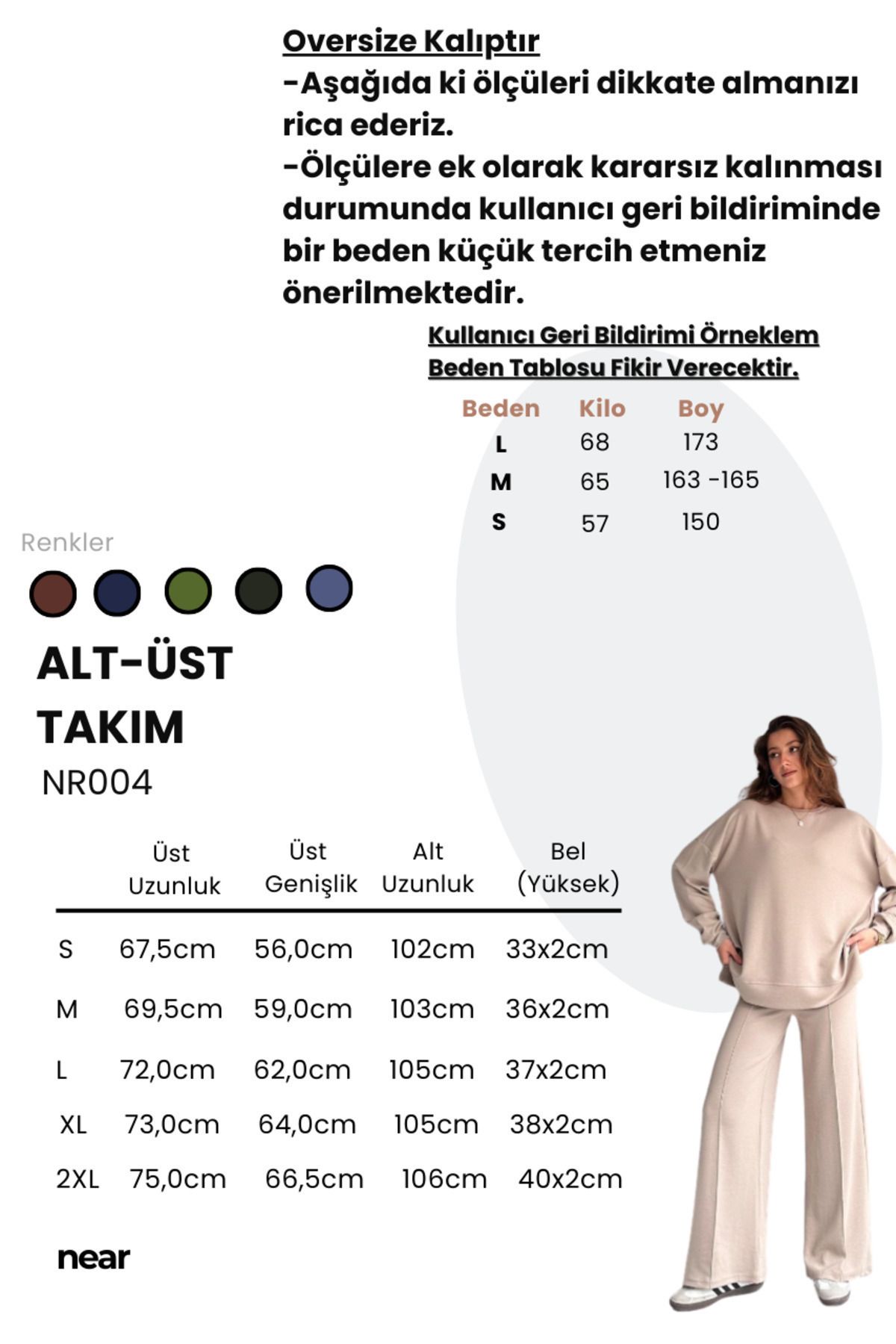 NEAR-Modern Design Modal Fabric - Suitable for Soft Oversize Sweatpants Set 5