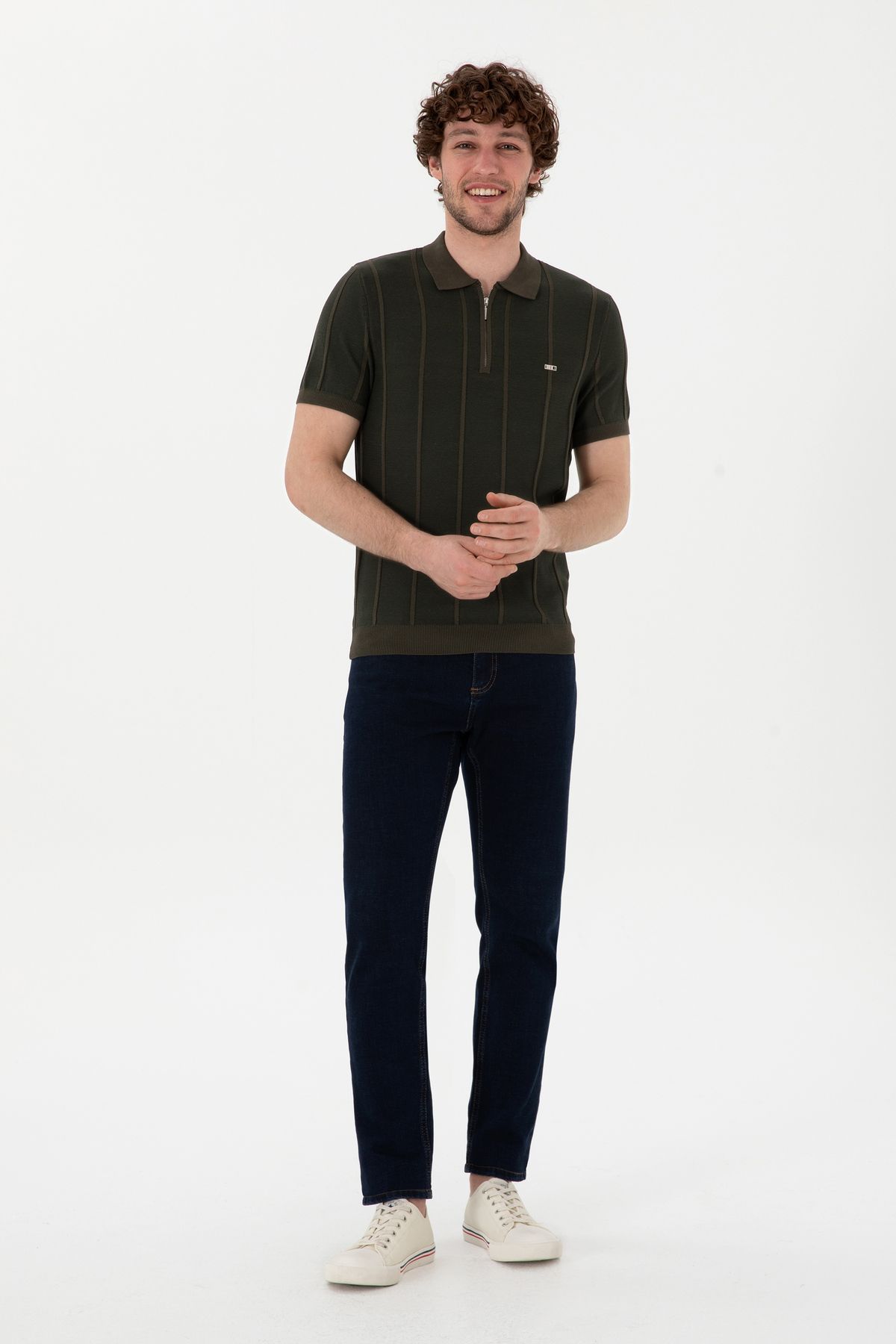 U.S. Polo Assn.-Men's Slim Fit Polo Neck Mink T-Shirt 50306457 -Vr052 4