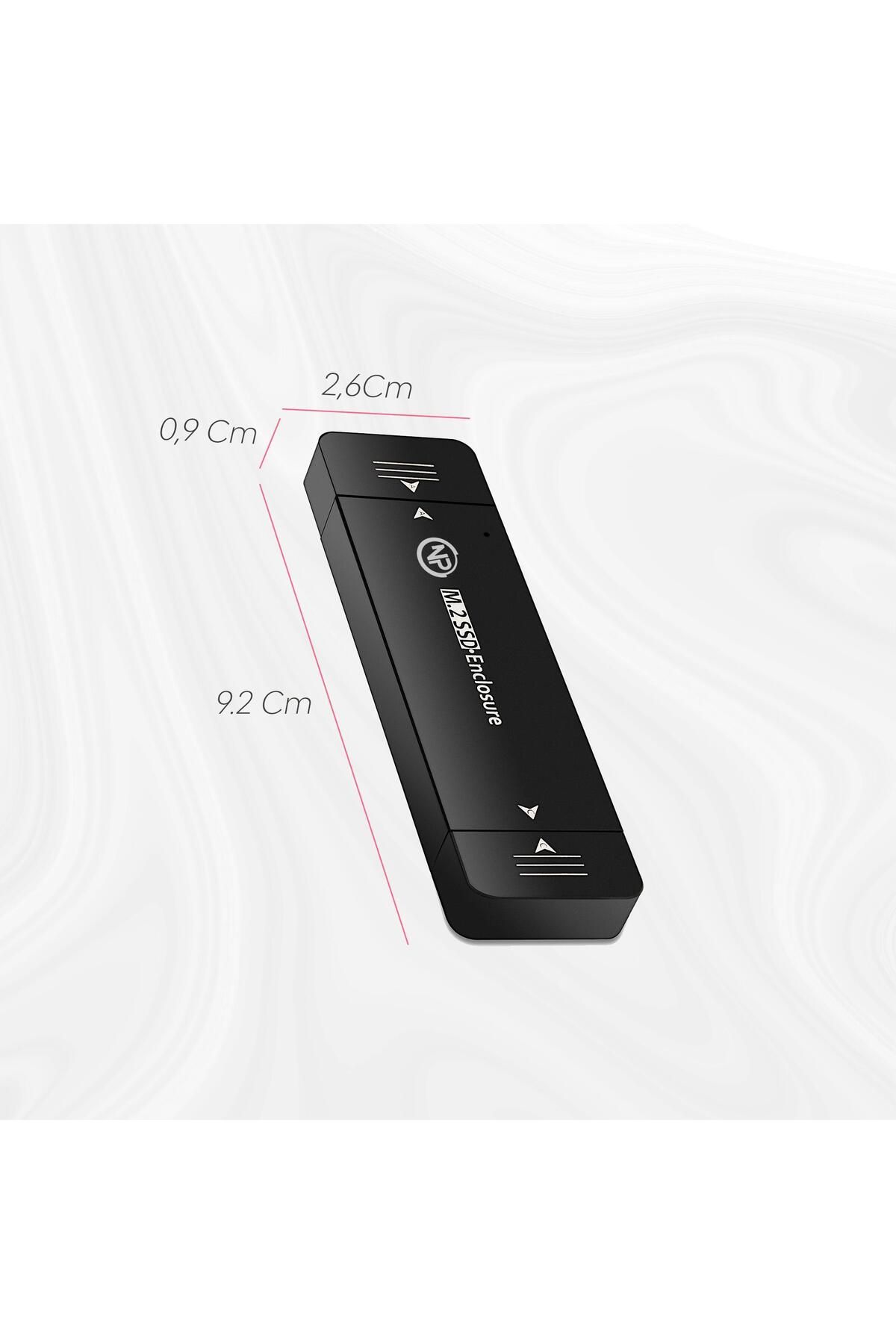 NPO-Dk01 Nvme M.2 256Gb Usb-A/Type-C Portable External Ssd - 900/1000Mb/S 2