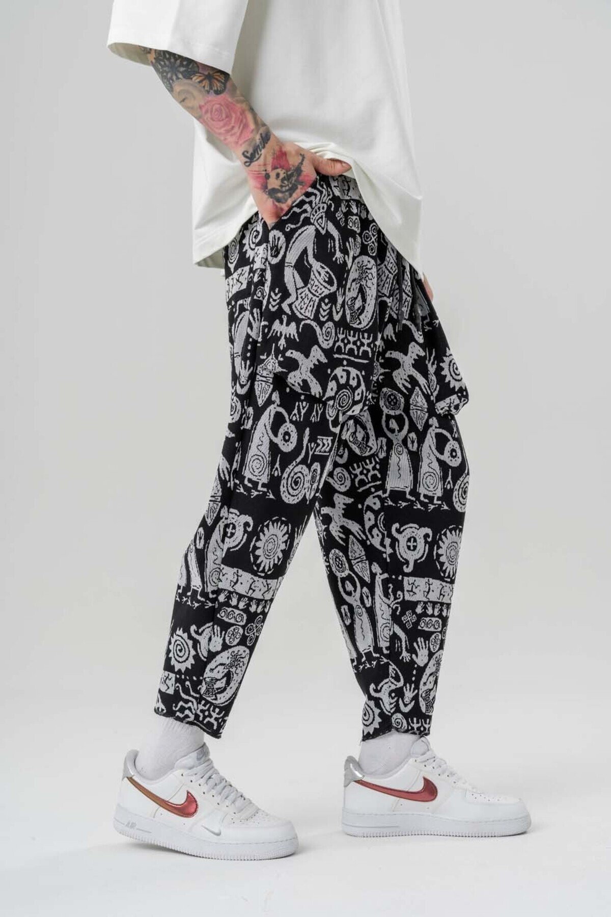 go gang own-Nomadic Big Pocket Waist Elastic Overlock Leg Bohemian Shalwar 3