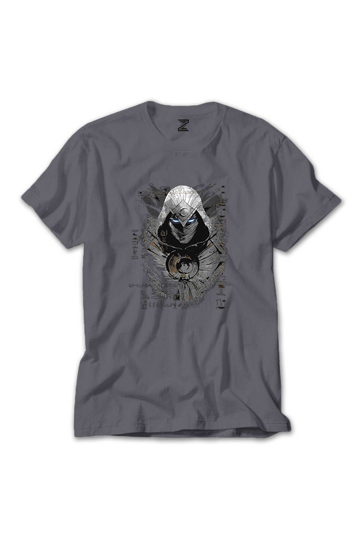 WAKHA Moon Knight Warrios Face Gri Tişört