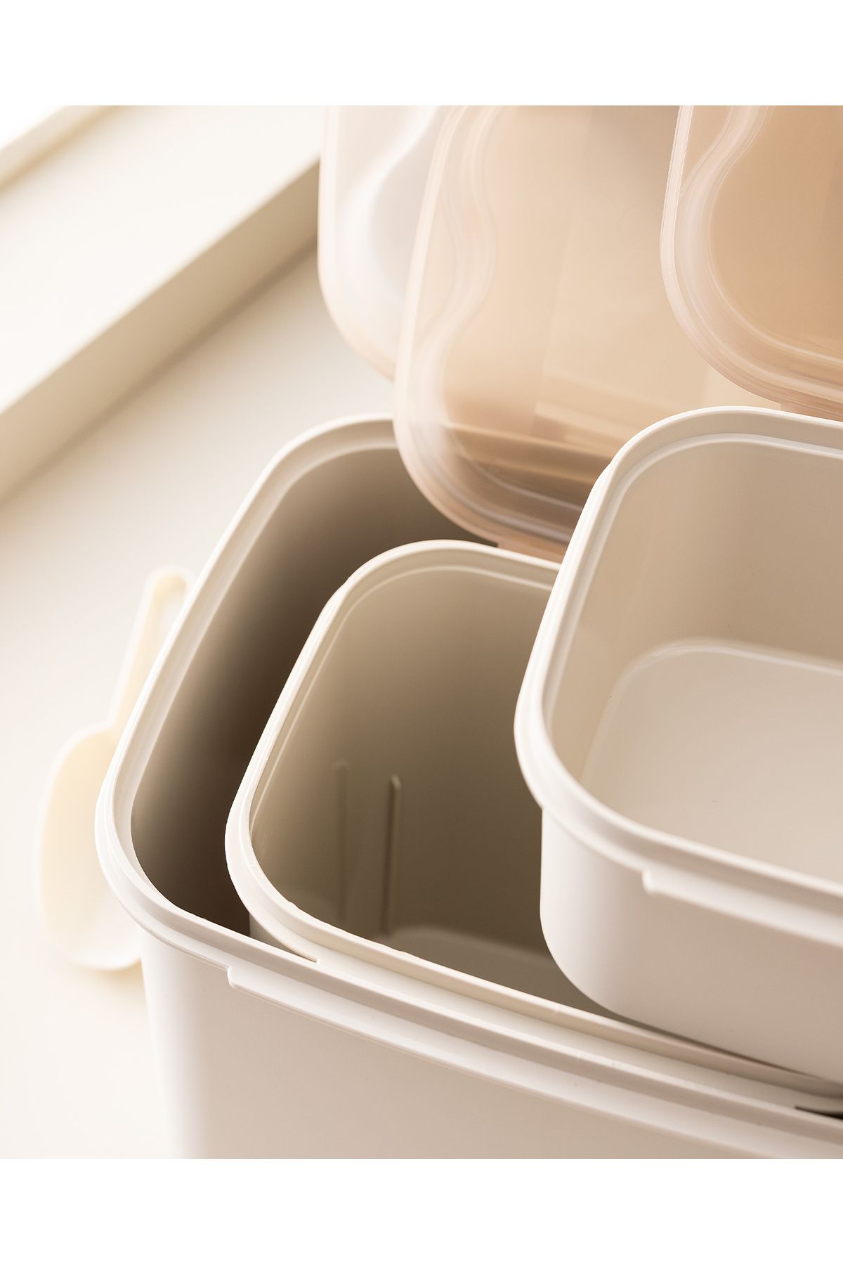 Madame Coco-Lucca 3-Piece Storage Container Set - Beige - 30 cm 3