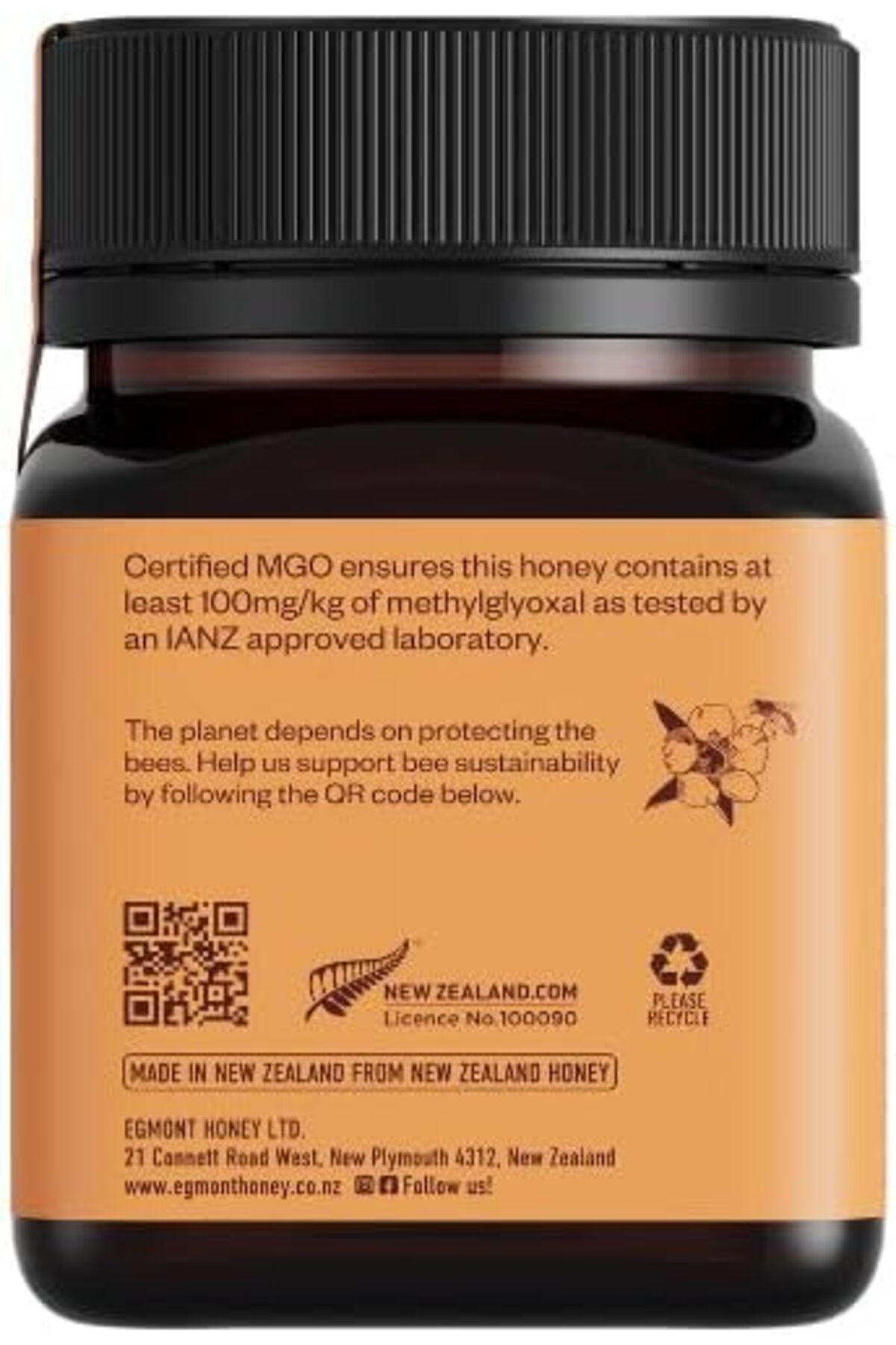 EGMONT-Raw Manuka Honey Multifloral 100+ MGO, 250 Grams | Authentic & Unpasteuried | 100% Pure New Z 3