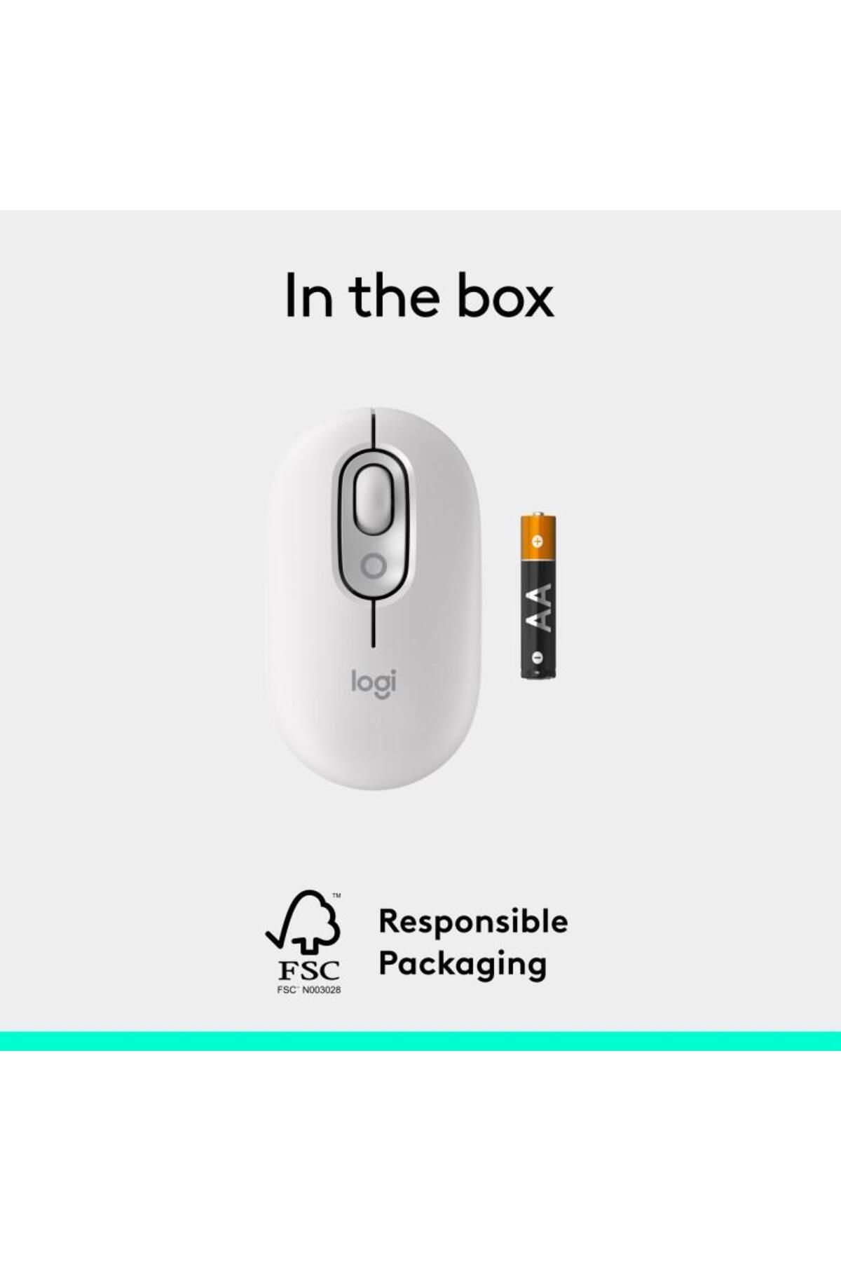 logitech-Mouse Wireless Logitech POP, Bluetooth, 4000 DPI (Alb) 7
