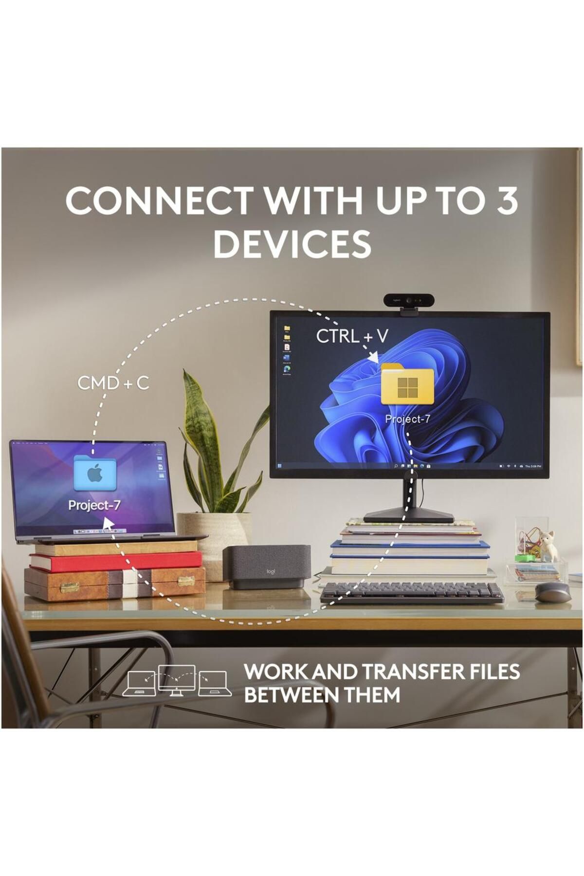 logitech-Mouse wireless Logitech MX Anywhere 3S, 2.4GHz&Bluetooth, Silent, Scroll MagSpeed, Multidevice 2