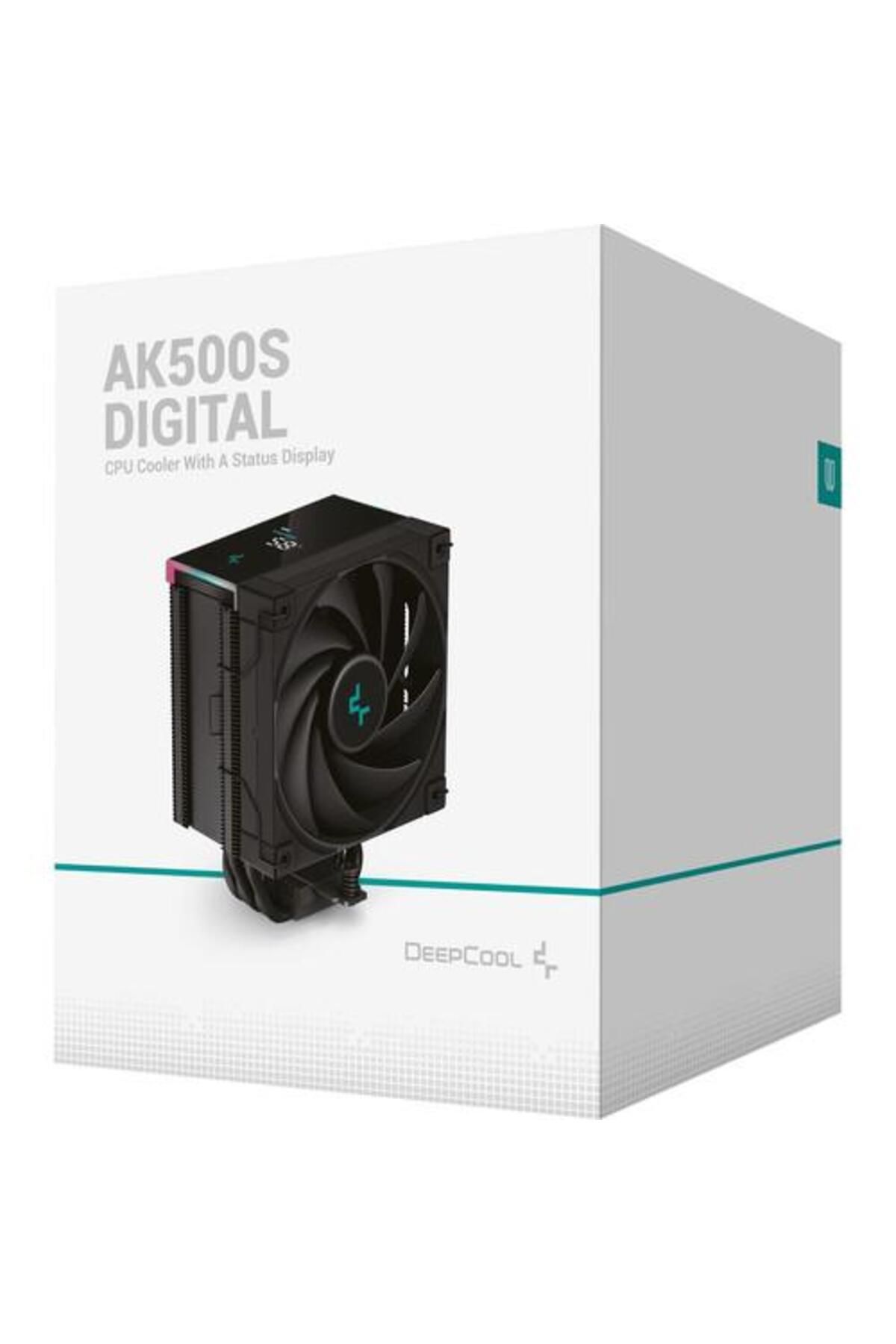 Deep Cool-CPU cooler Deepcool AK500S Digital black aRGB lighting and display, 120mm Fluid Dynamic Bearing 10