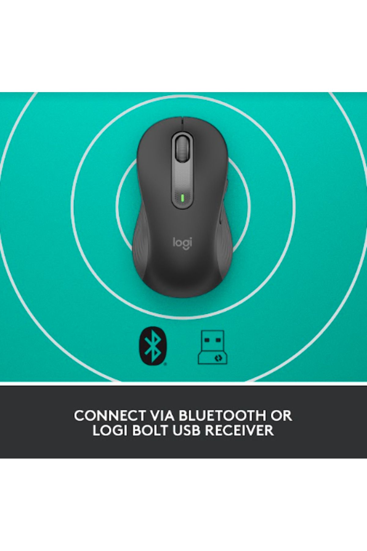 logitech-Logitech Signature M650 L Left Wireless Mouse, Bluetooth/USB, recommended for left-handed users (Gray) 8
