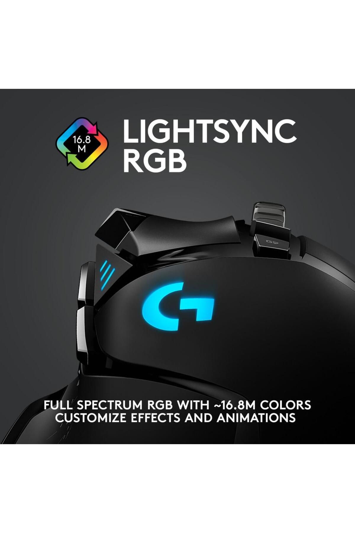 logitech-Mouse Gaming Wireless Logitech G502 LightSpeed Hero, 16000 DPI (Negru) 10