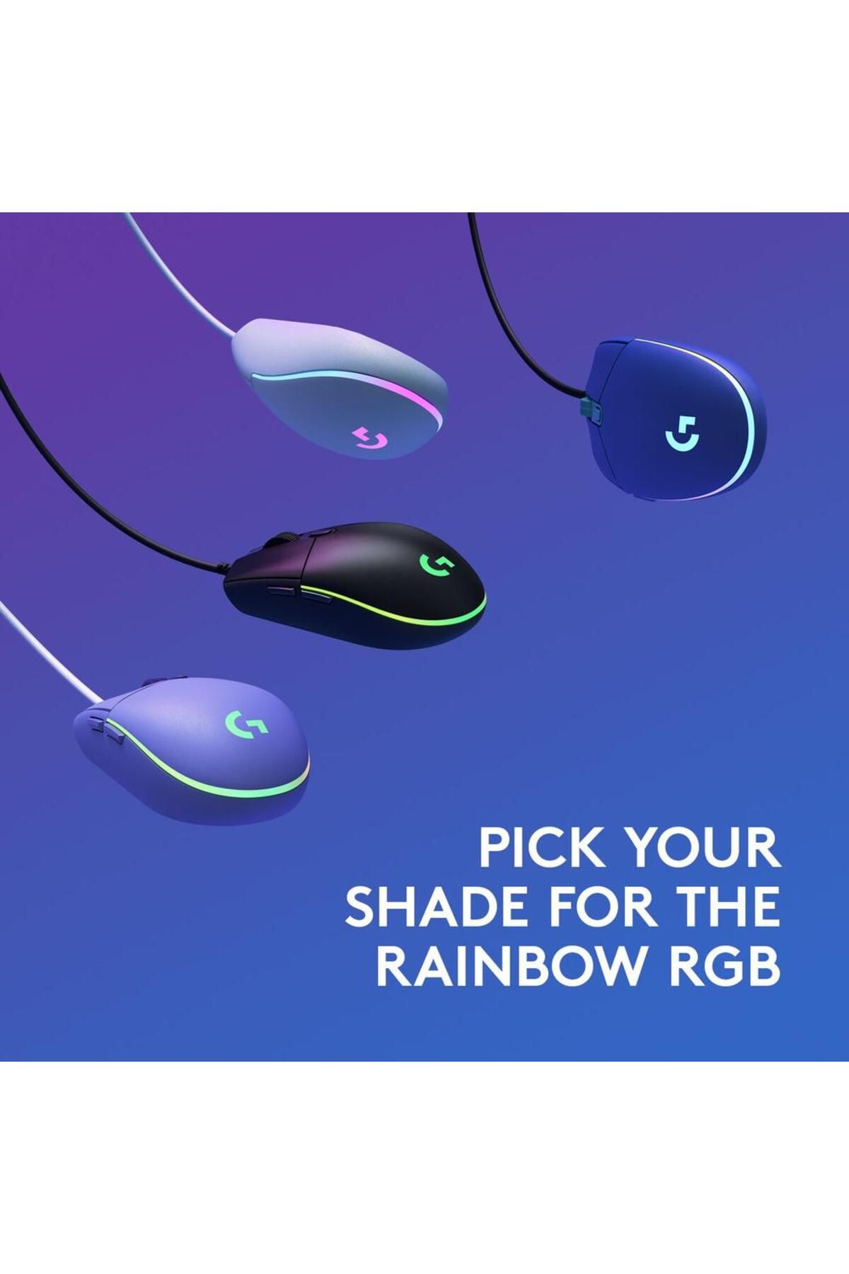 logitech-Mouse Gaming Logitech G102 Lightsync, 8000 dpi, iluminat RGB, USB (Albastru) 10