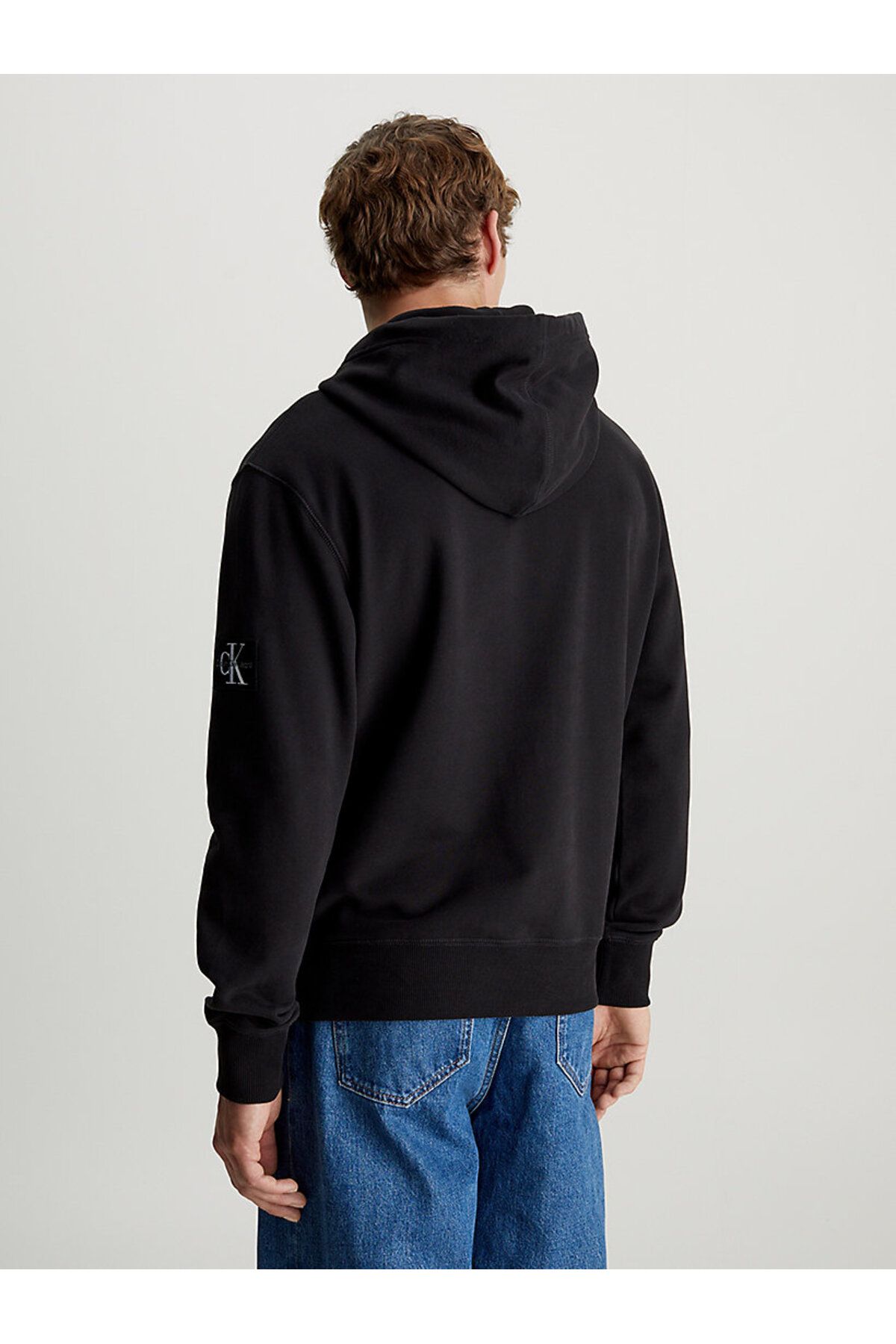 سویشرت مشکی مردانه پیراهن با کلاه دار سیاه Calvin Klein