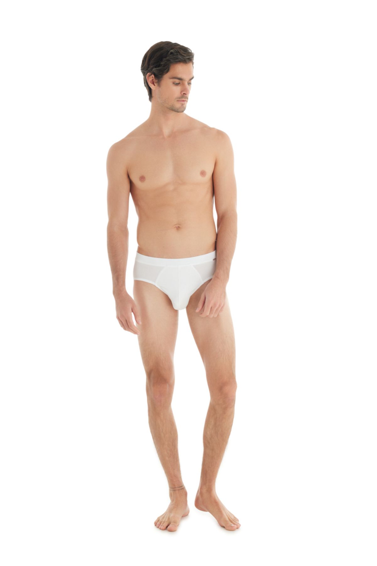 Blackspade-Men's White Slip Panties - Silver 9311 3