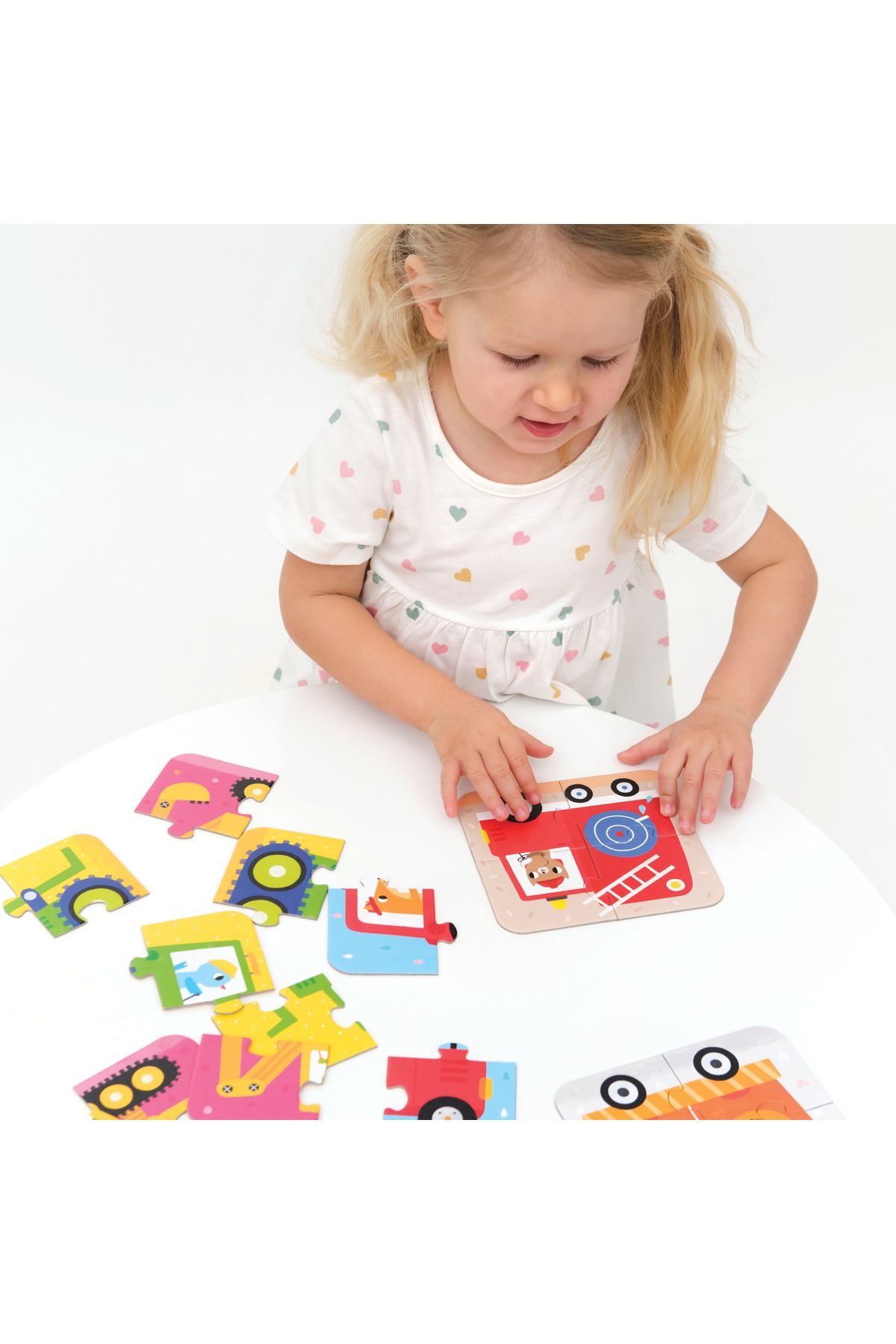 banana-Joc memorie tip puzzle Banana Panda, On the Go Puzzle Vehicles, 5 puzzle-uri cu 4 piese 3