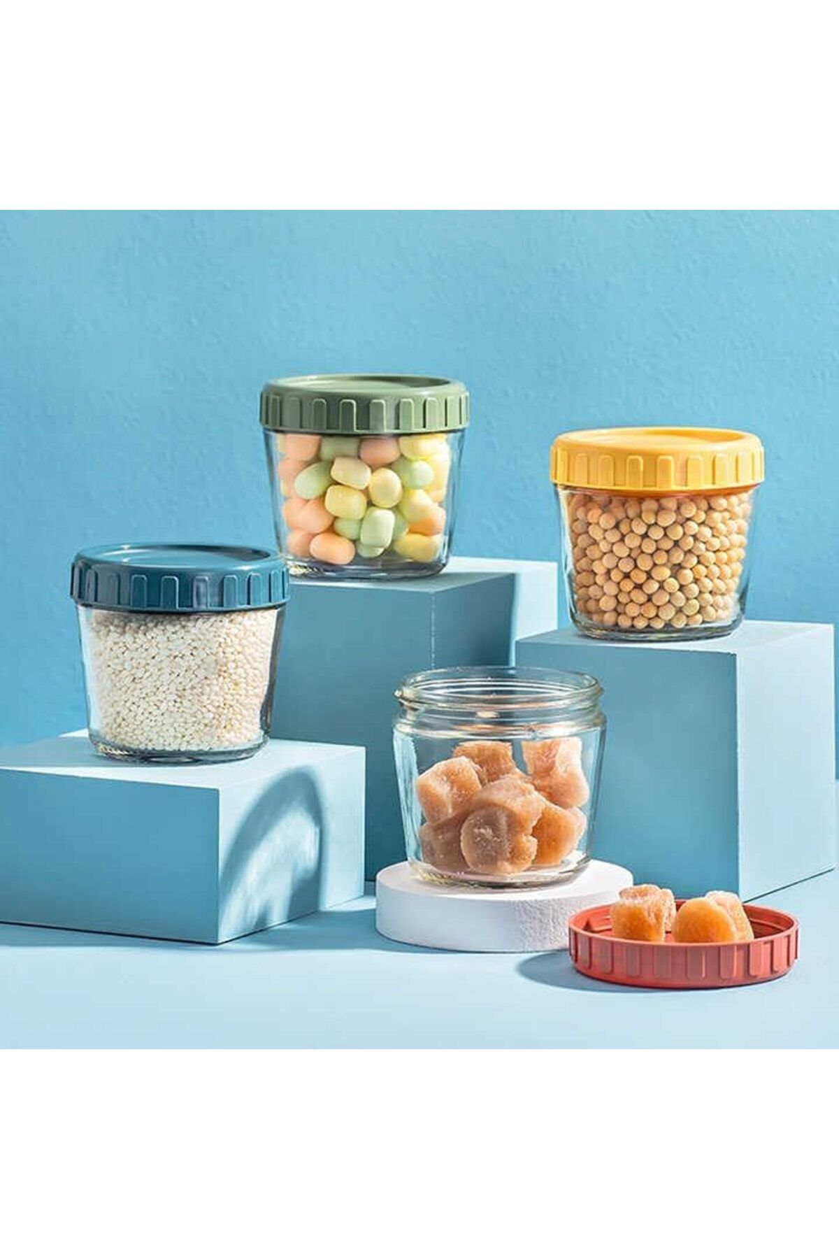 COOYA-6 Pack Condiment Containers with Lids,100ml for Lunch Box,BPA Free Condiment Cups,7.4x5.7x6.3cm 5
