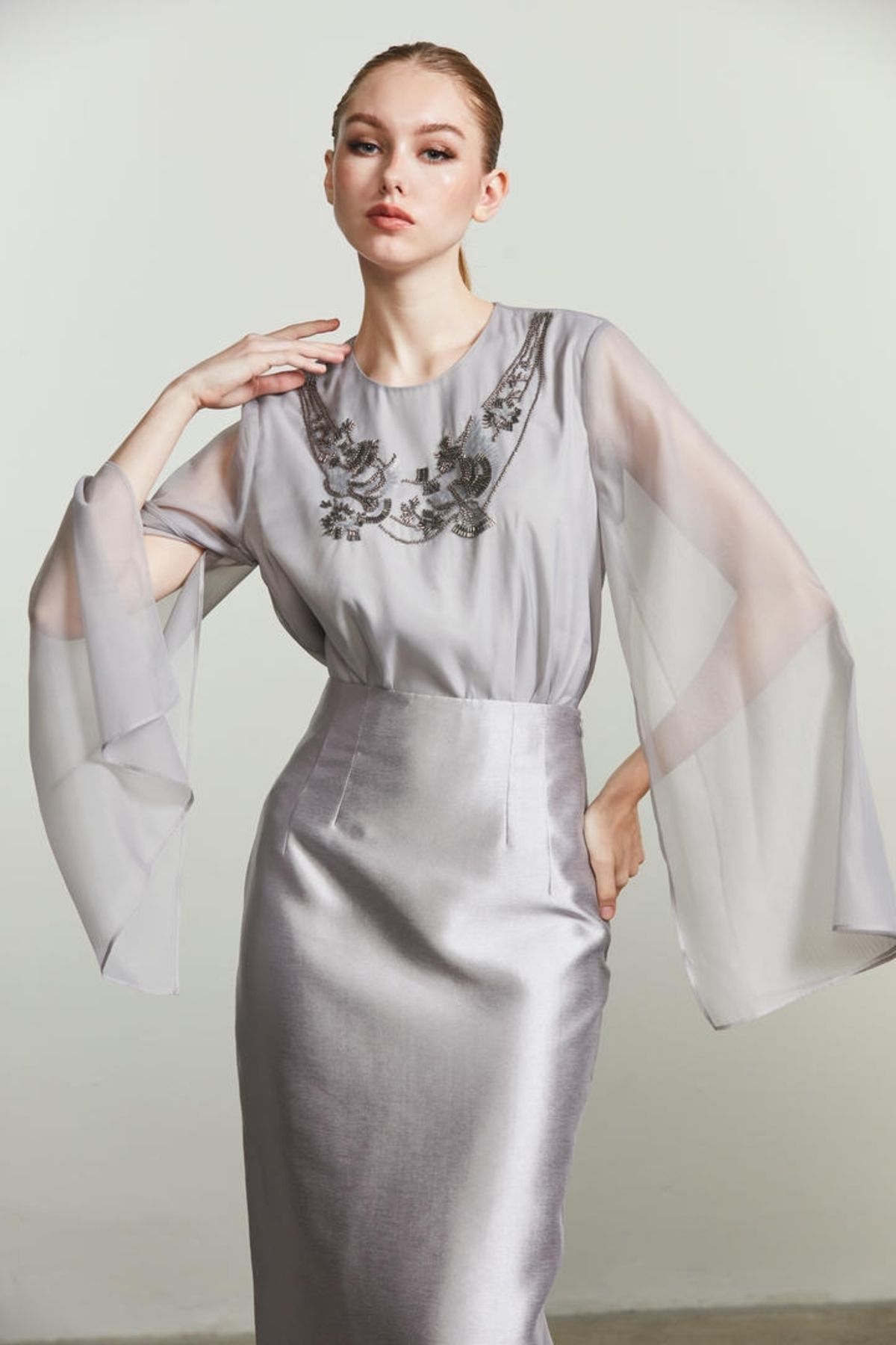 femi9-Embellished bustier blouse 1