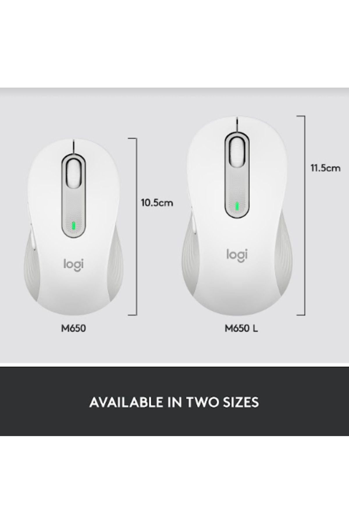 logitech-Mouse Wireless Logitech Signature M650 L, Bluetooth/USB (Alb) 10