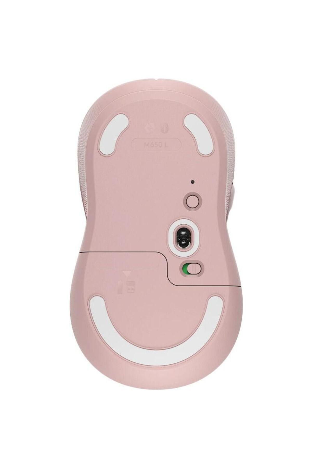 logitech-Mouse Wireless Logitech Signature M650 L Left, Bluetooth/USB, recomandat pentru mana stanga (Roz) 5