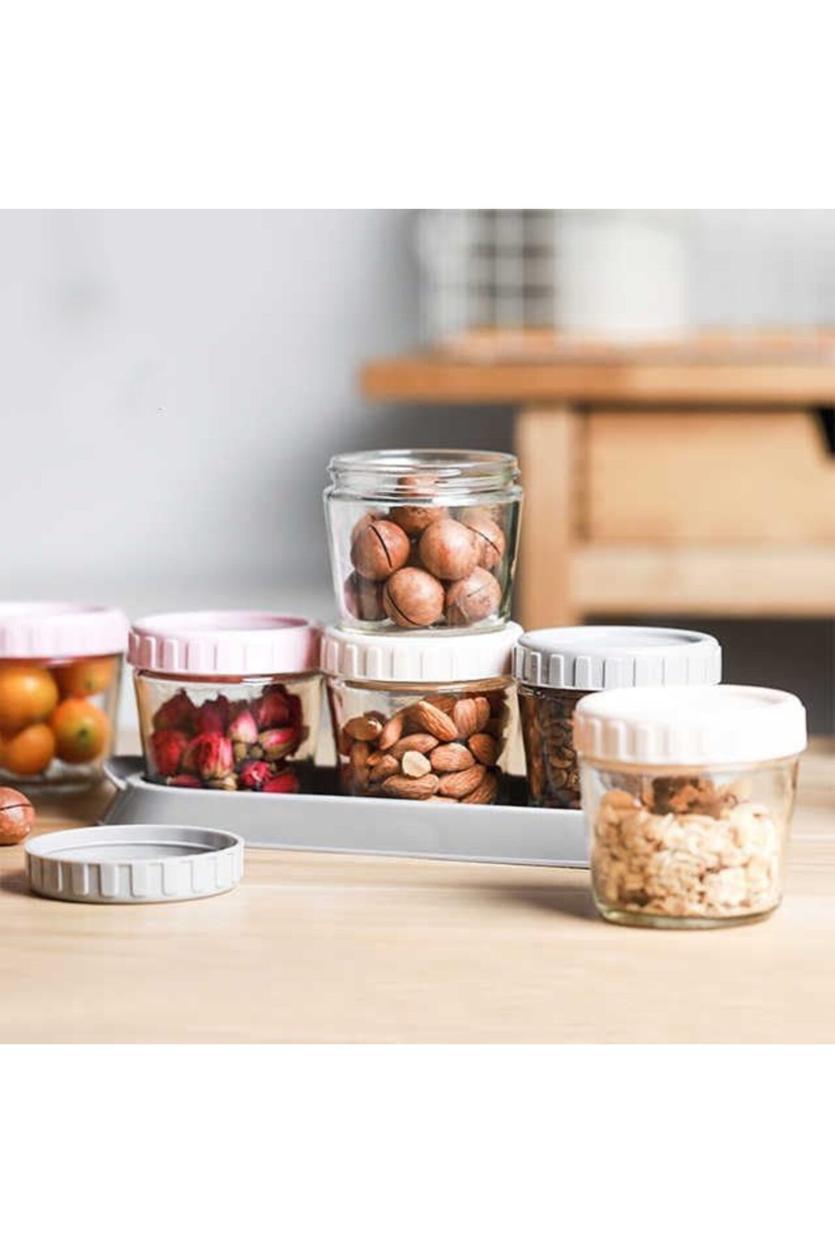 COOYA-6 Pack Condiment Containers with Lids,100ml for Lunch Box,BPA Free Condiment Cups,7.4x5.7x6.3cm 7