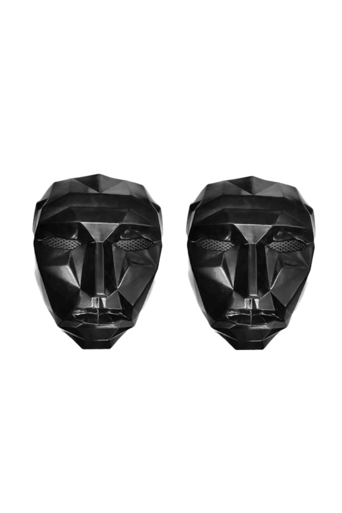 Depox Set De Două Măști De Carnaval, Joc De Calamar, Lider, Negru - One Size