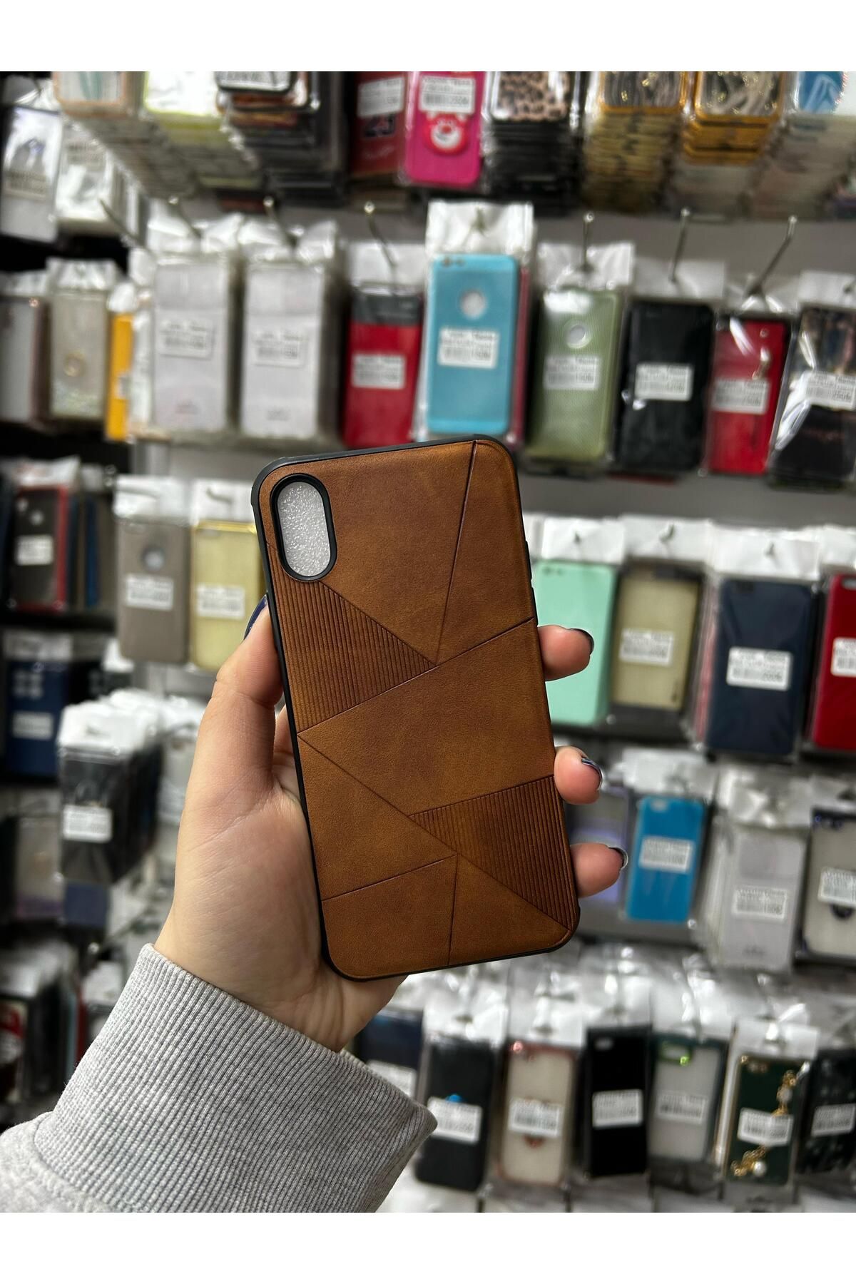 TECNOTREND Apple İphone X/XS uyumlu Deri görünümlü silikon kılıf