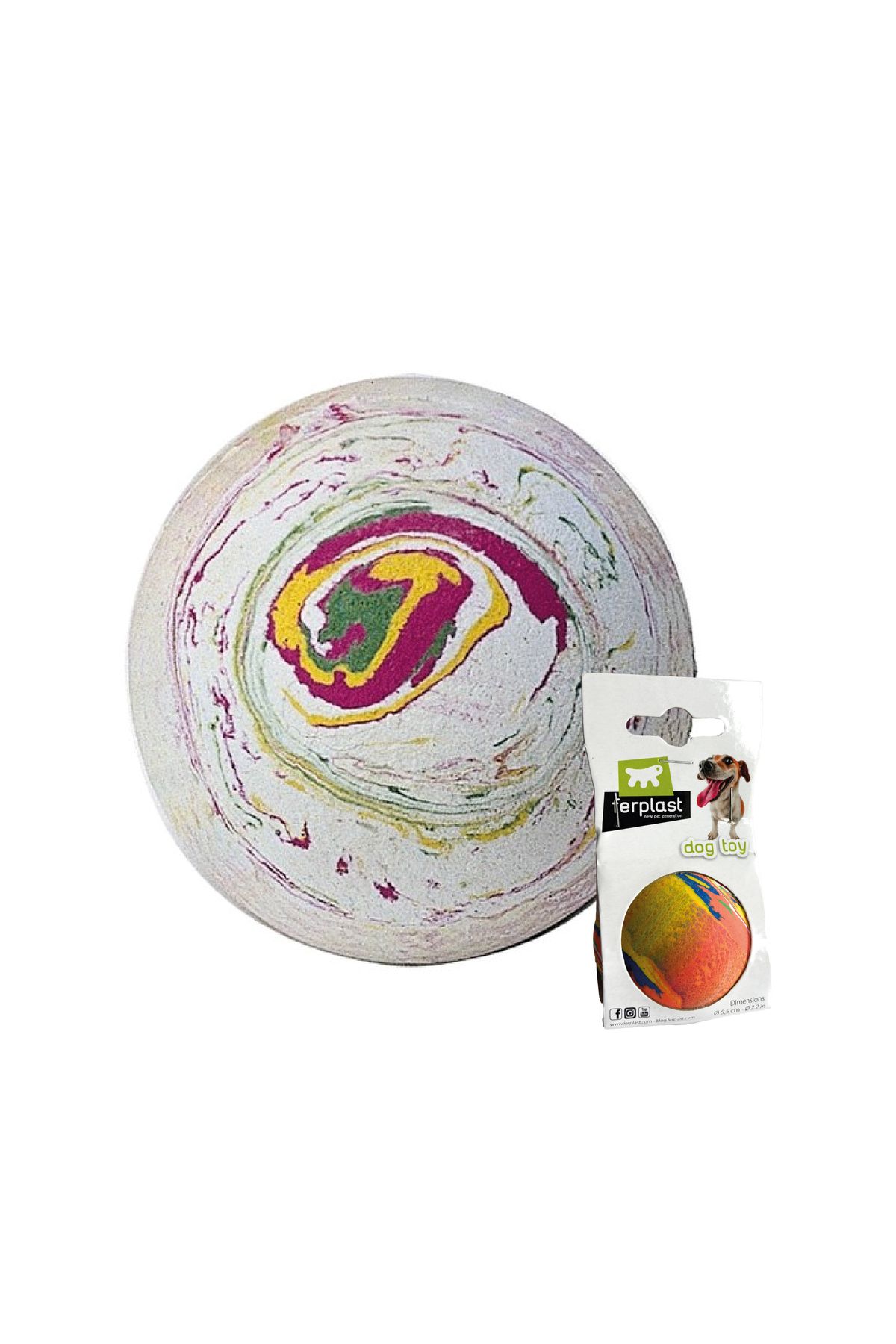 Ferplast-Variegated Ball Small Cat and Dog Toy 1