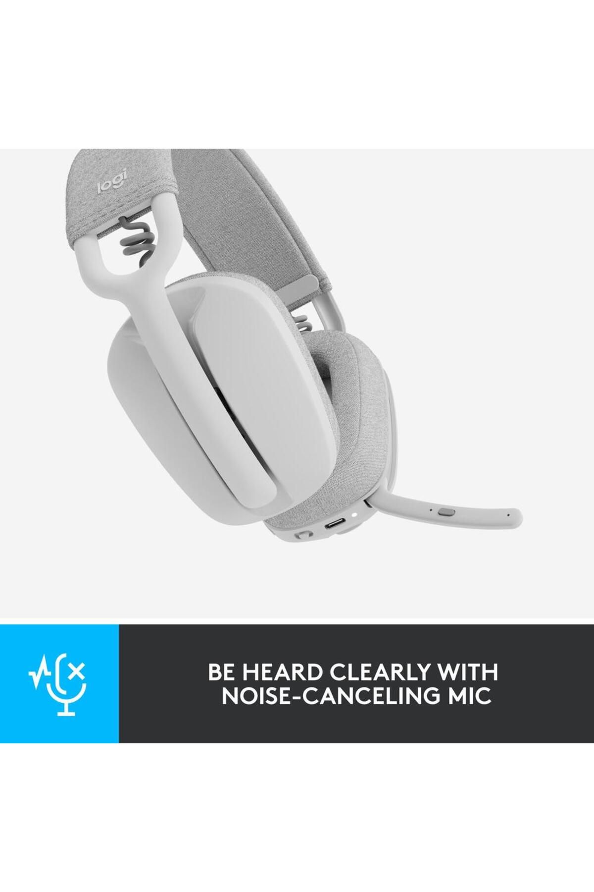 logitech-Casca Office/Call Center Logitech Zone Vibe 100, Microfon, Bluetooth 5.2, Noise-canceling (Alb) 8