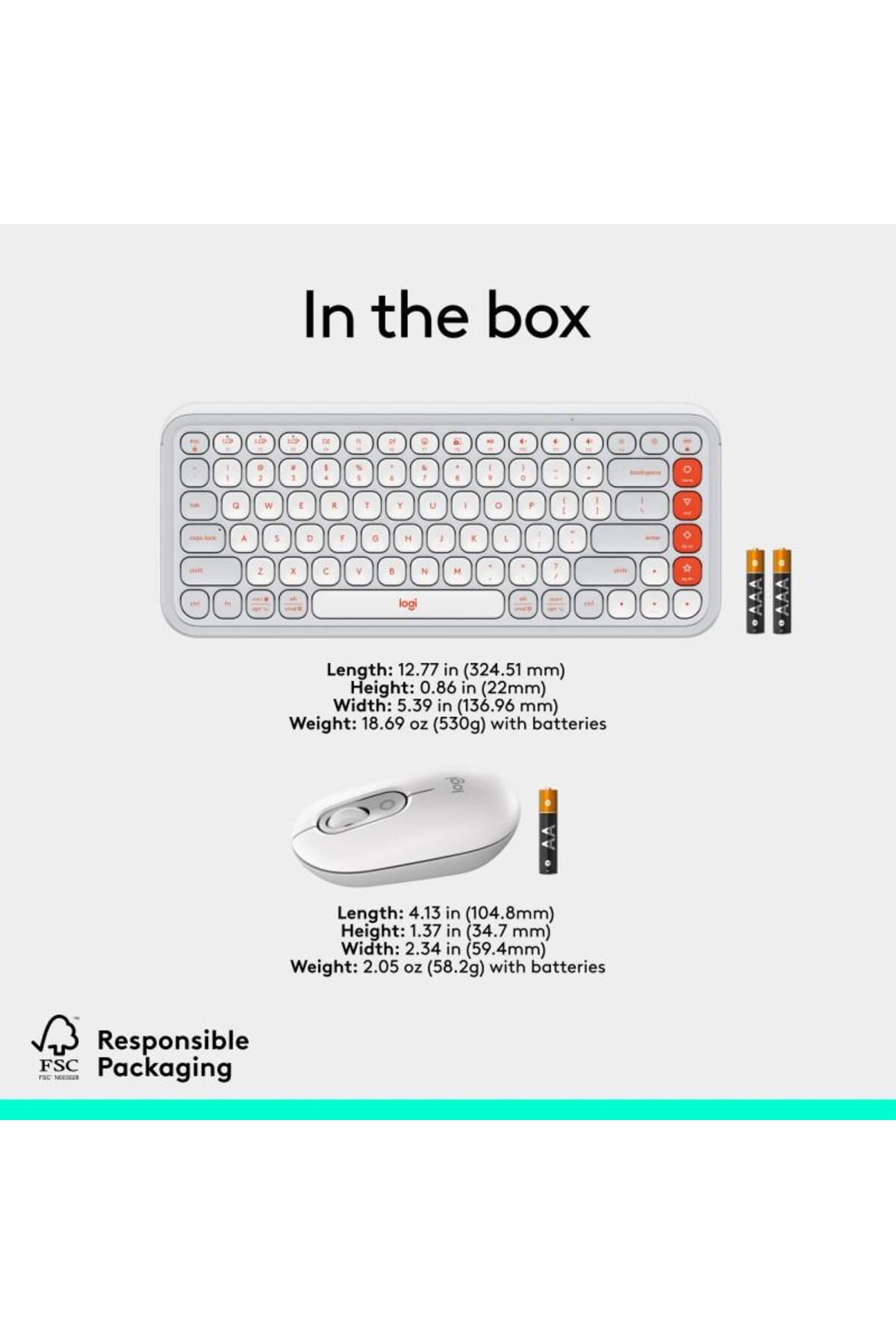 logitech-Kit tastatura si mouse Logitech Pop Icon Combo, Bluetooth, Layout US (Alb) 9