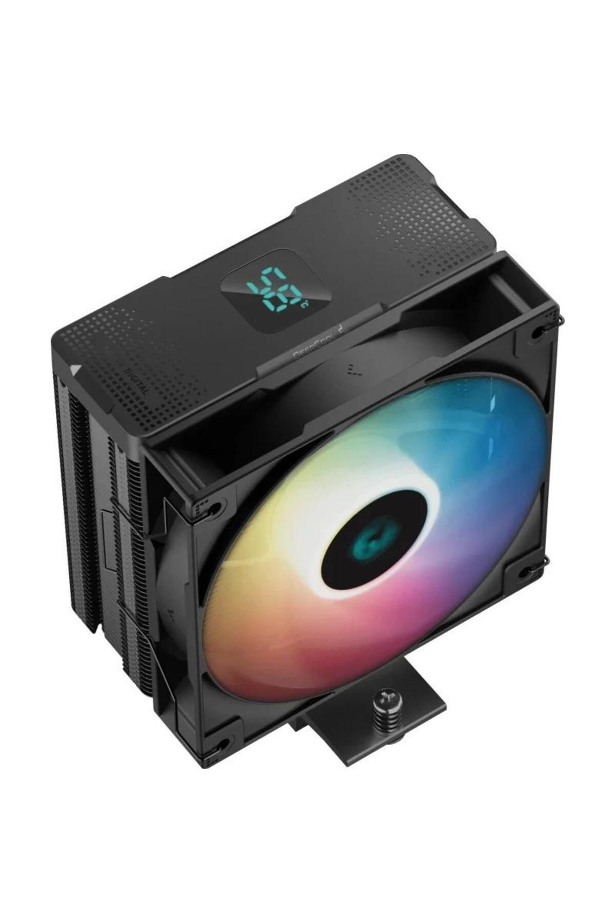 Deep Cool-CPU cooler DeepCool AG400 Digital ARGB, ARGB lighting and Display, 1x120 mm, 2100 rpm, PWM (Black) 5