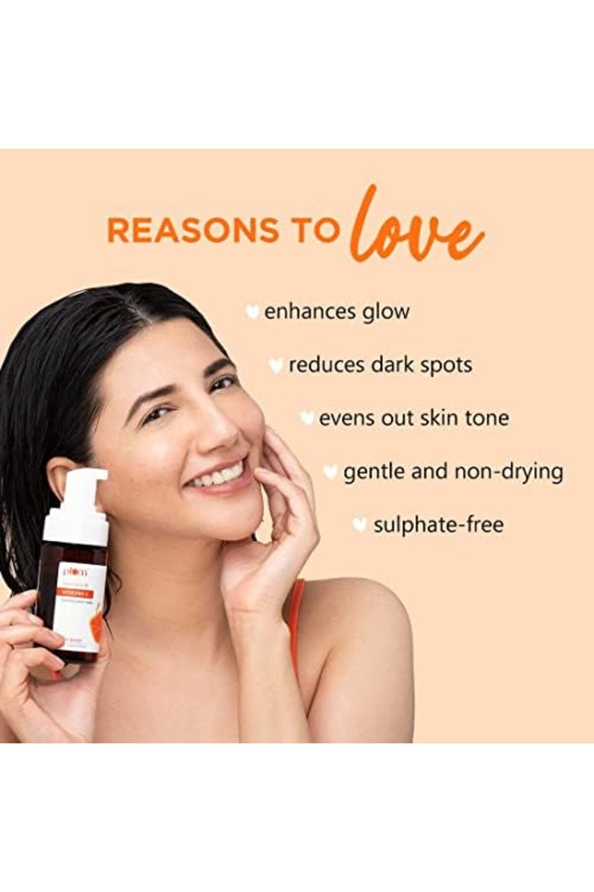 PLUM-Vitamin C Foaming Face Wash with Mandarin | For Glowing Skin | For Gentle Cleansing | For Hyper 3