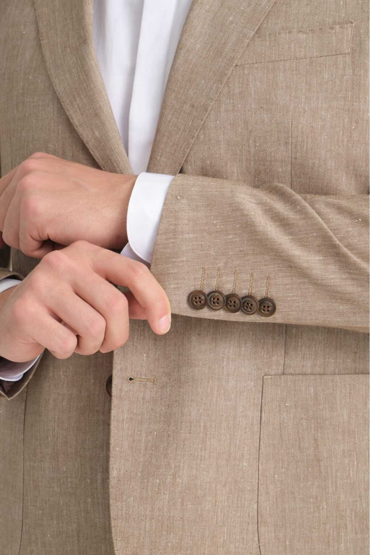 Ted Davıd-Linen Blended Suit 5
