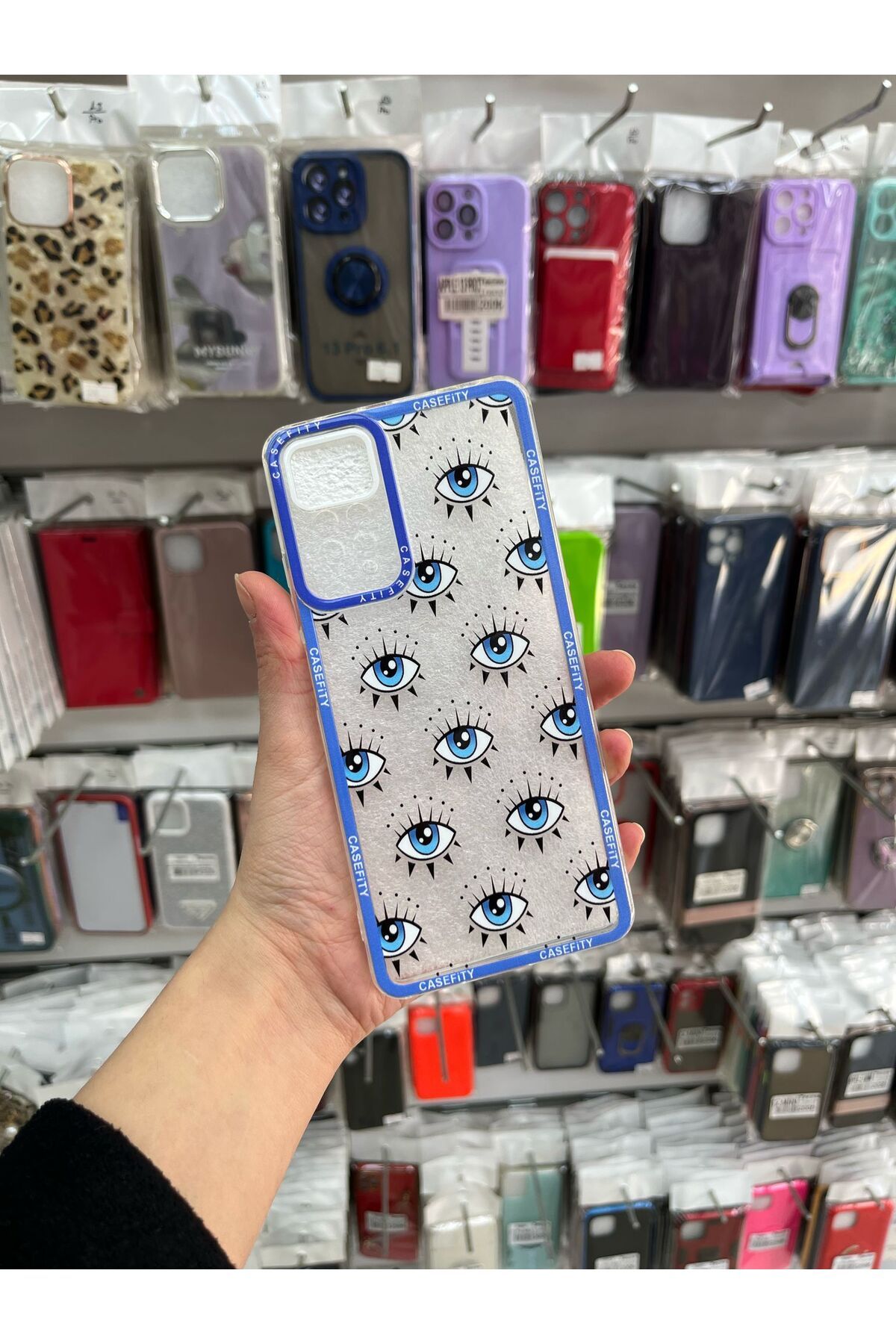 TECNOTREND Xiaomi Redmi Note 11 Pro 4G / Note 12 Pro 4G Uyumlu Şeffaf Nazar Boncuklu Desenli Klıf
