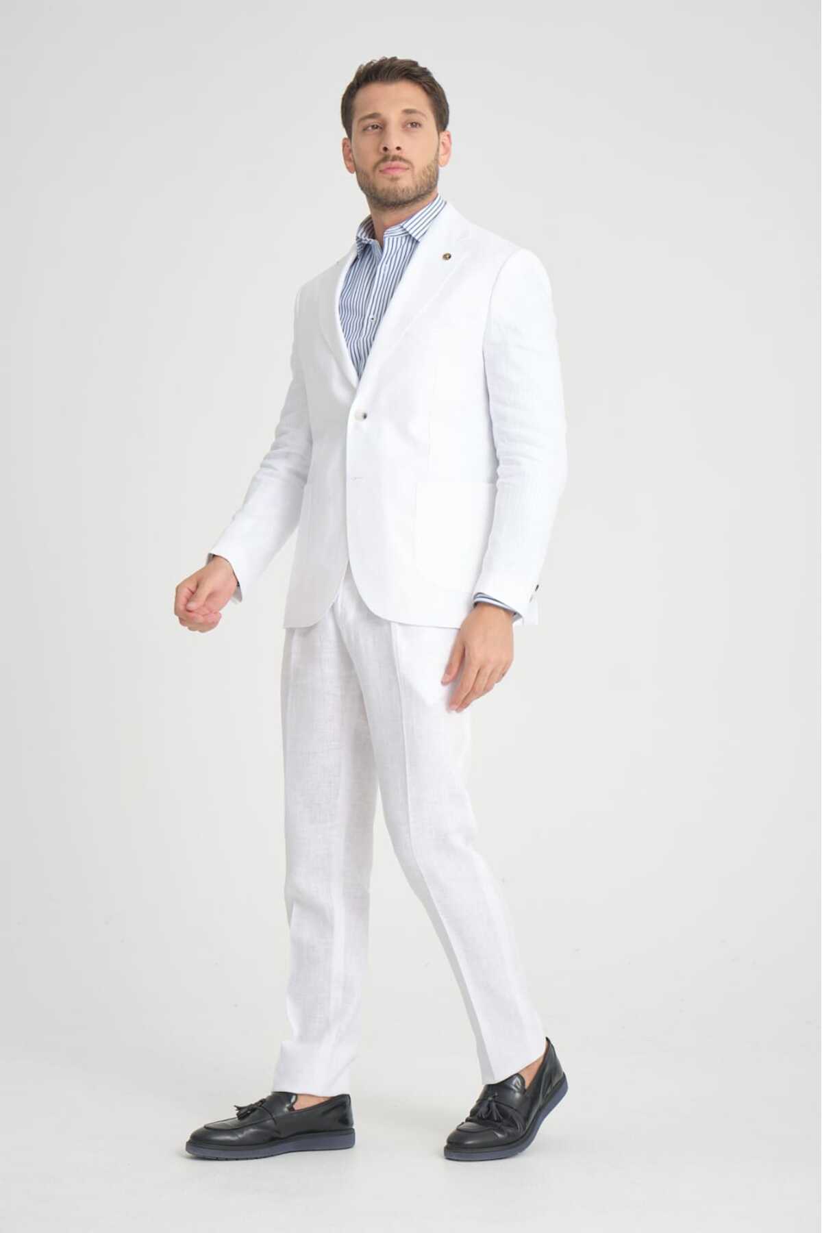 Ted Davıd-Linen Blended Suit 3