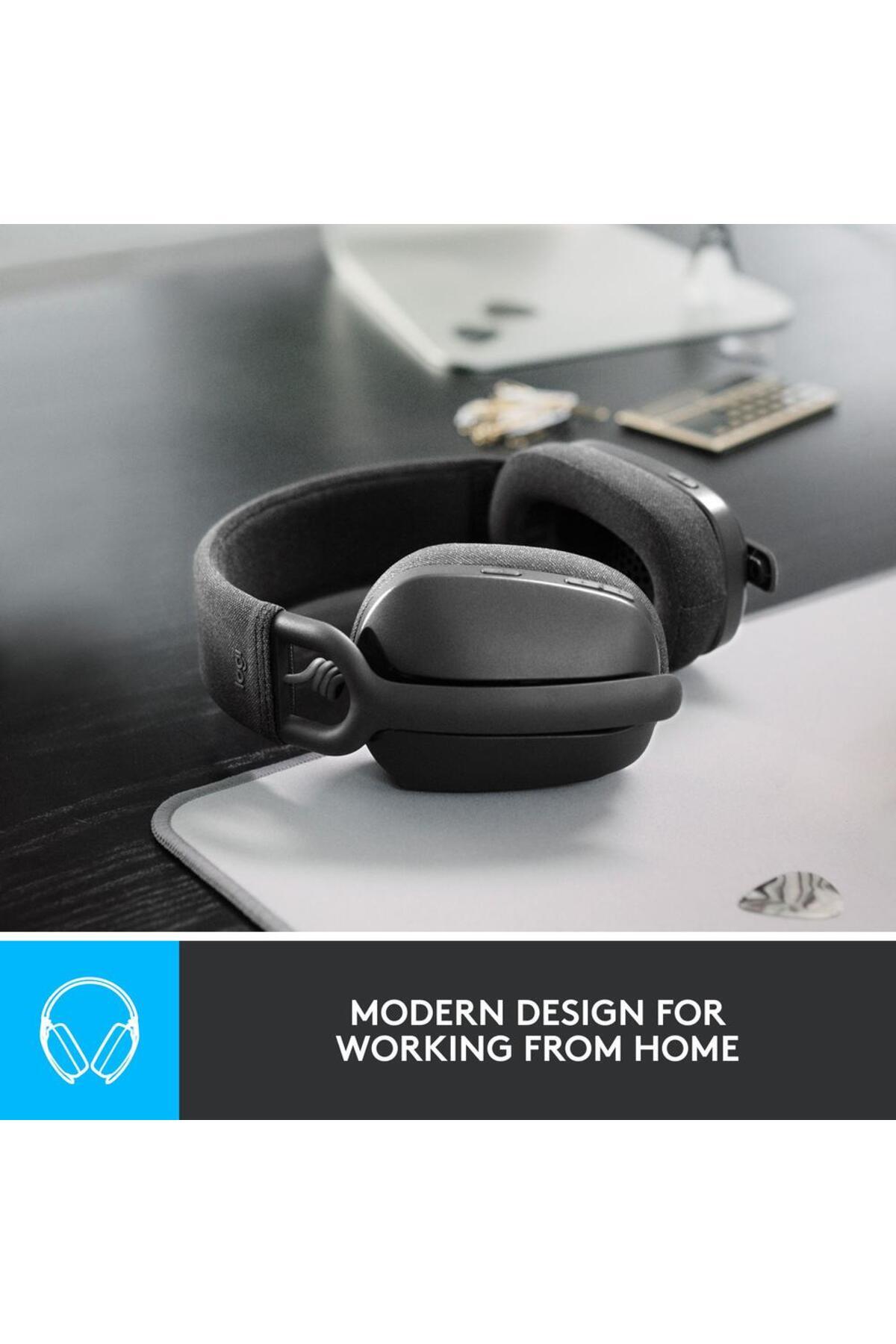 logitech-Casca Office/Call Center Logitech Zone Vibe 100, Microfon, Bluetooth 5.2, Anulare zgomot (Negru) 7