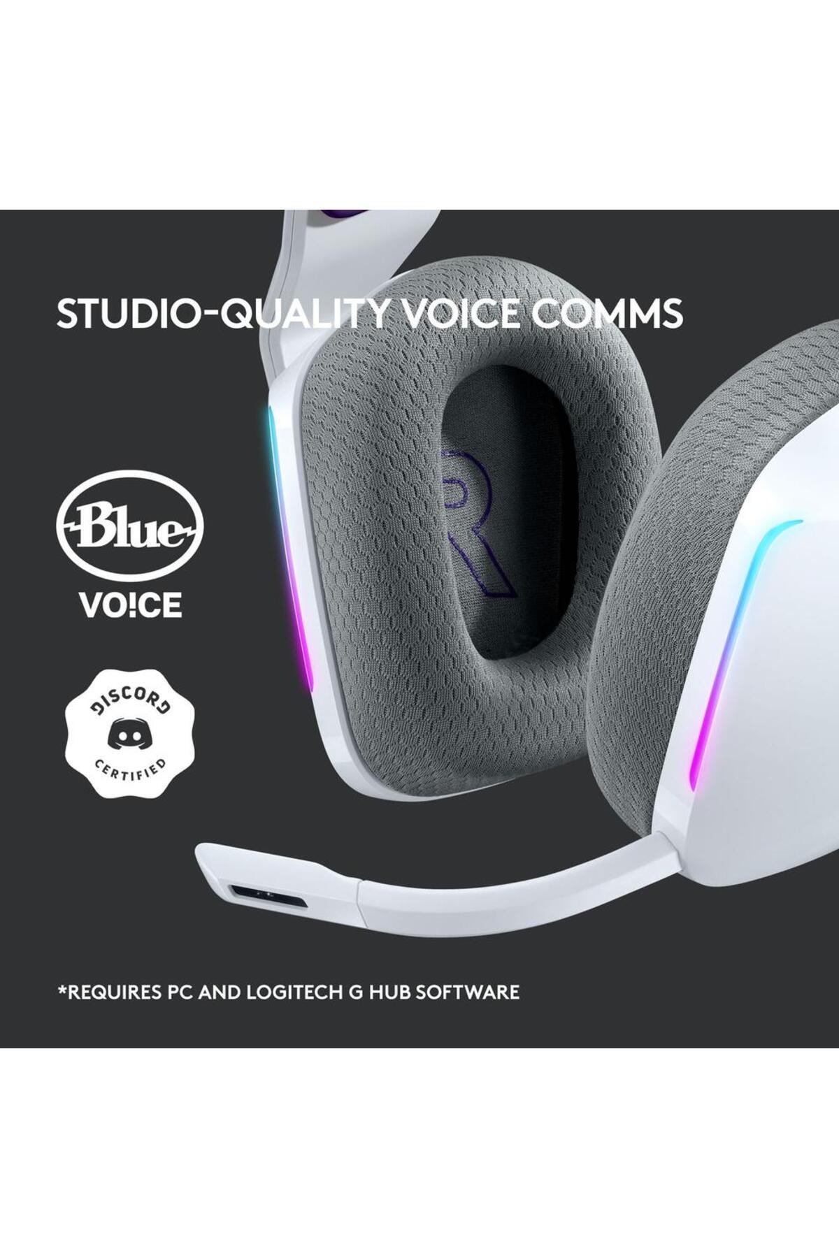 logitech-Casti Gaming Wireless LOGITECH G733, iluminare RGB, Microfon (Alb) 10