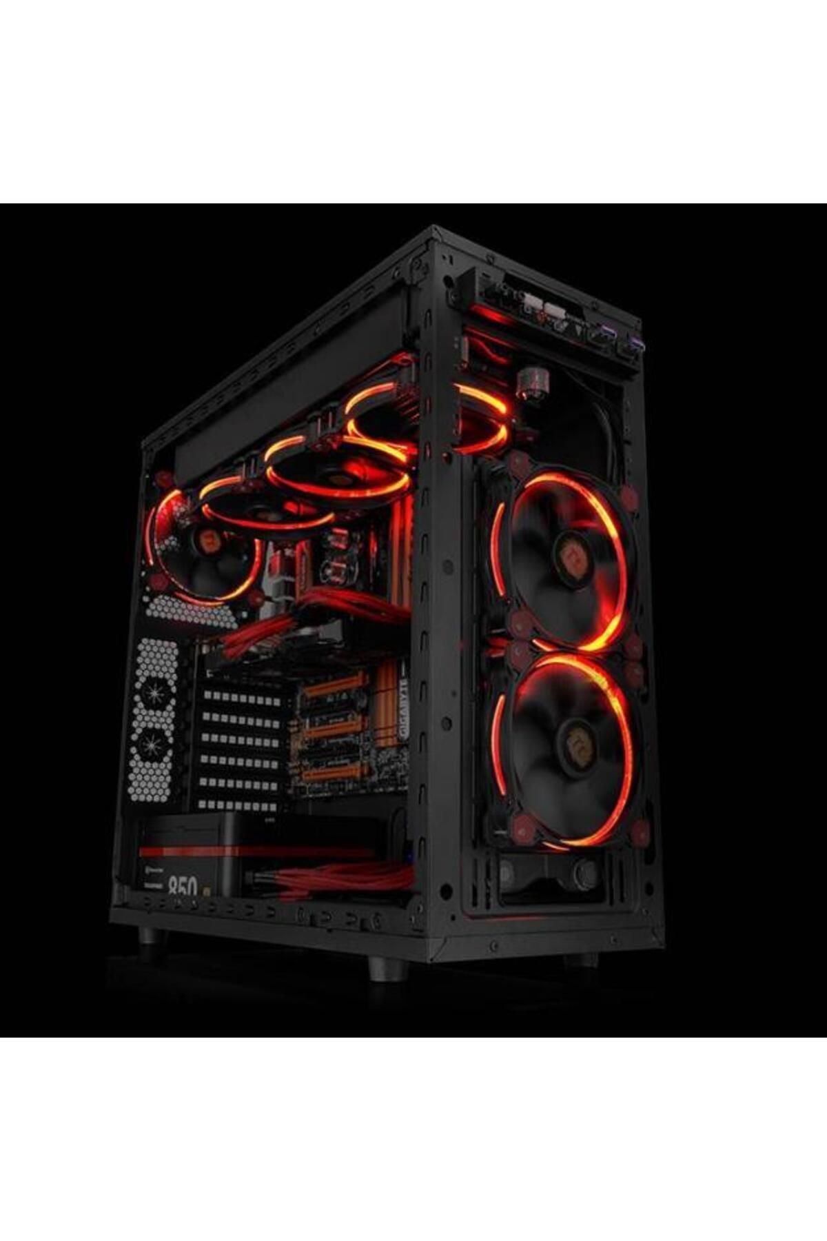 THERMALTAKE-Ventilator Thermaltake Riing 12 LED ROȘU de înaltă presiune statică, 120 mm 6